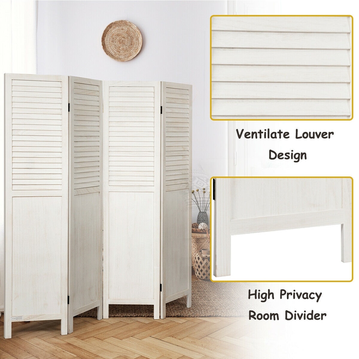 CASAINC WF-HYSN-61485WH Indoor-Privacy-Screens - View #6