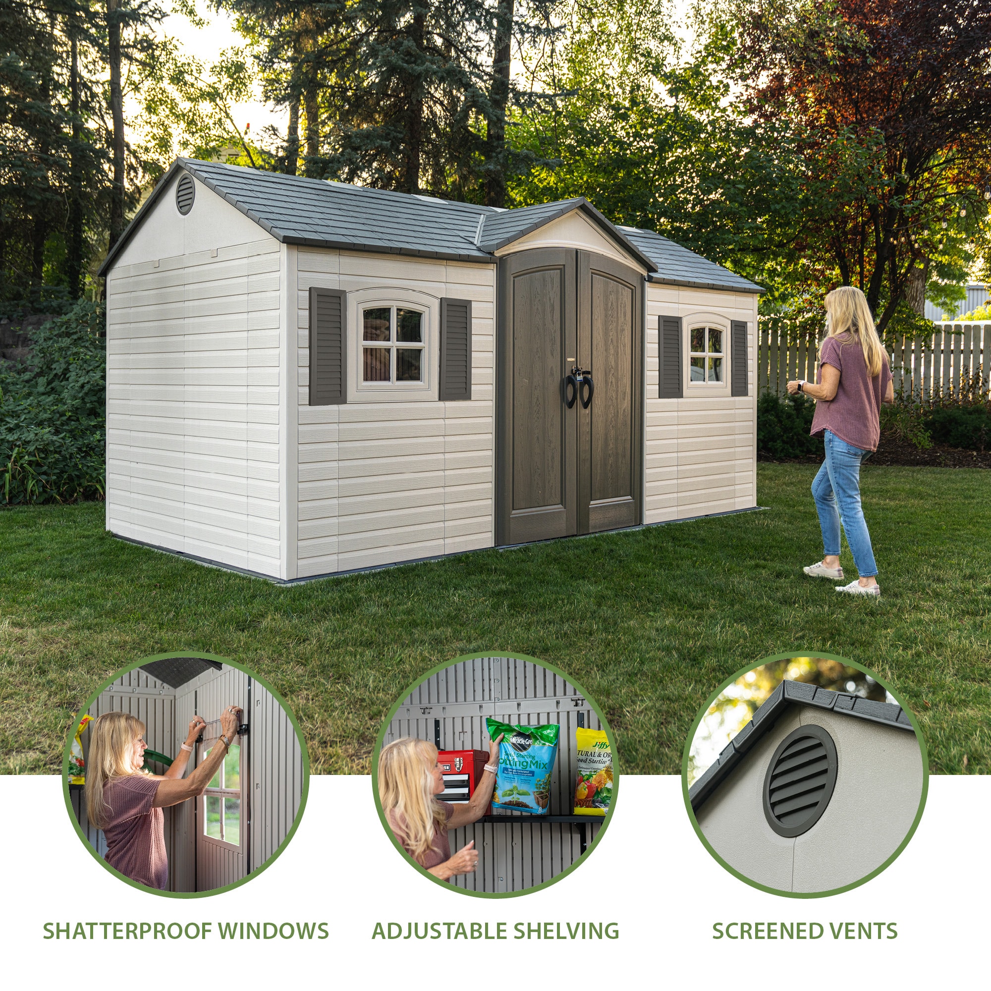 LIFETIME PRODUCTS 60465 Vinyl-Resin-Storage-Buildings - View #3