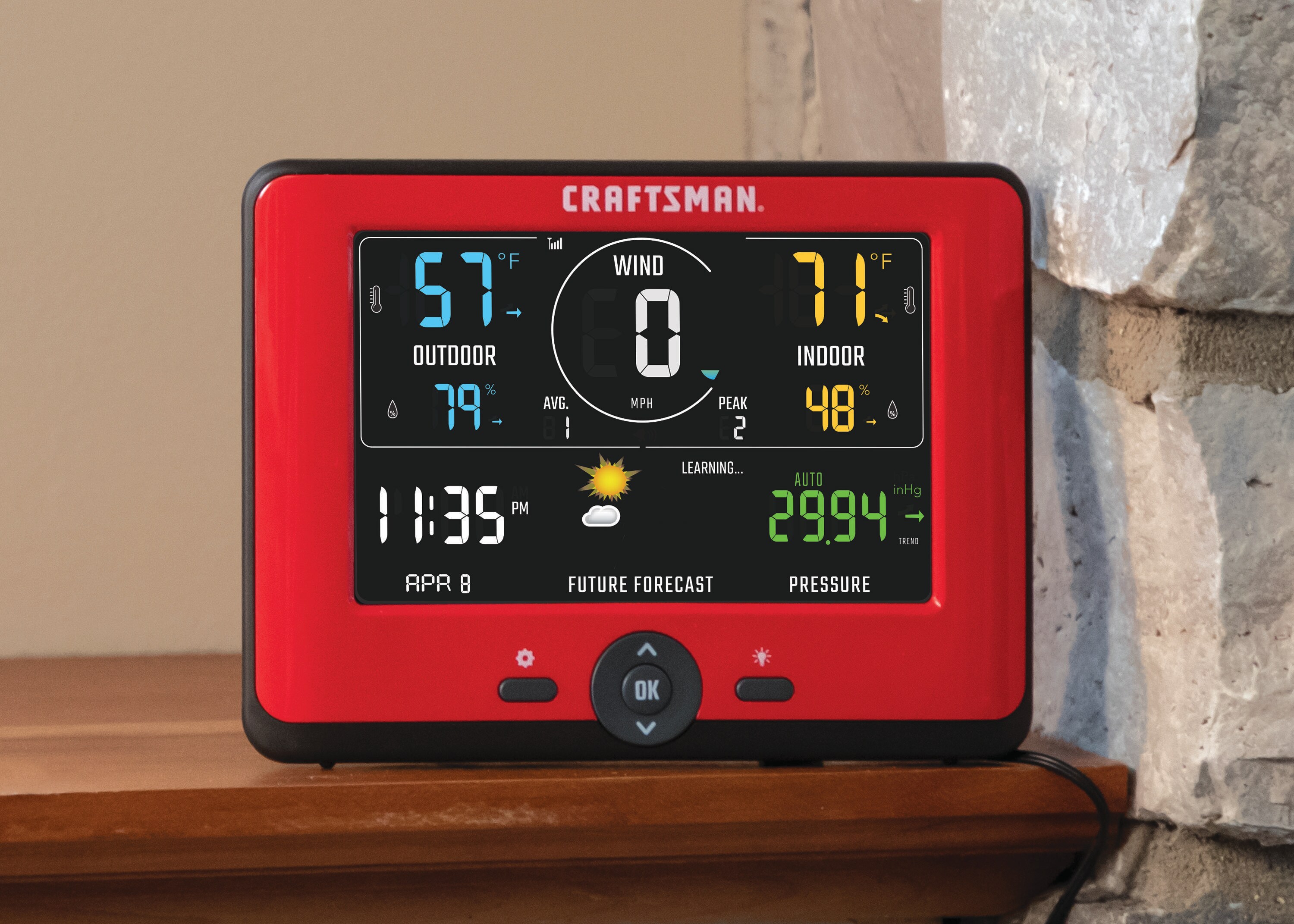 Craftsman Wireless Thermometer for Indoor/Outdoor Temperature with Humidity  Sensor (CMXWDCR01137)