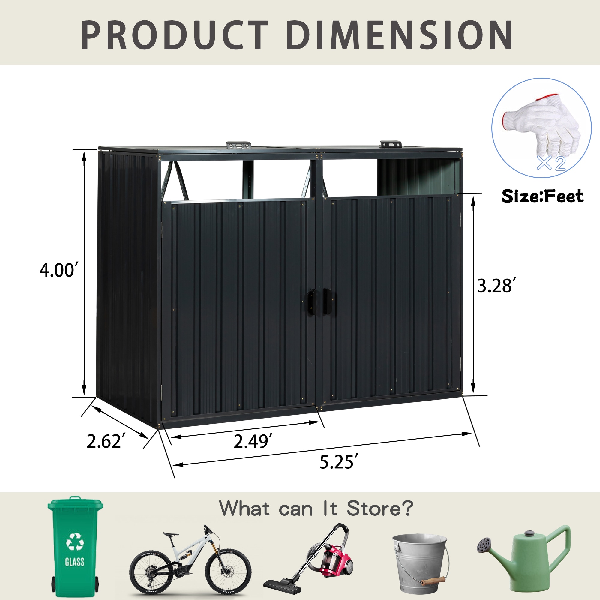 Mondawe MD-WWC71043 Metal-Storage-Buildings-Sheds - View #7