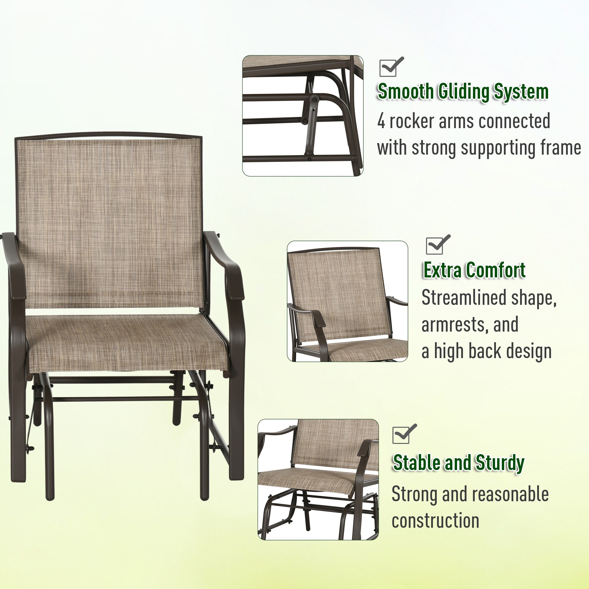 Outsunny 84B-359V00LN Patio-Chairs - View #4