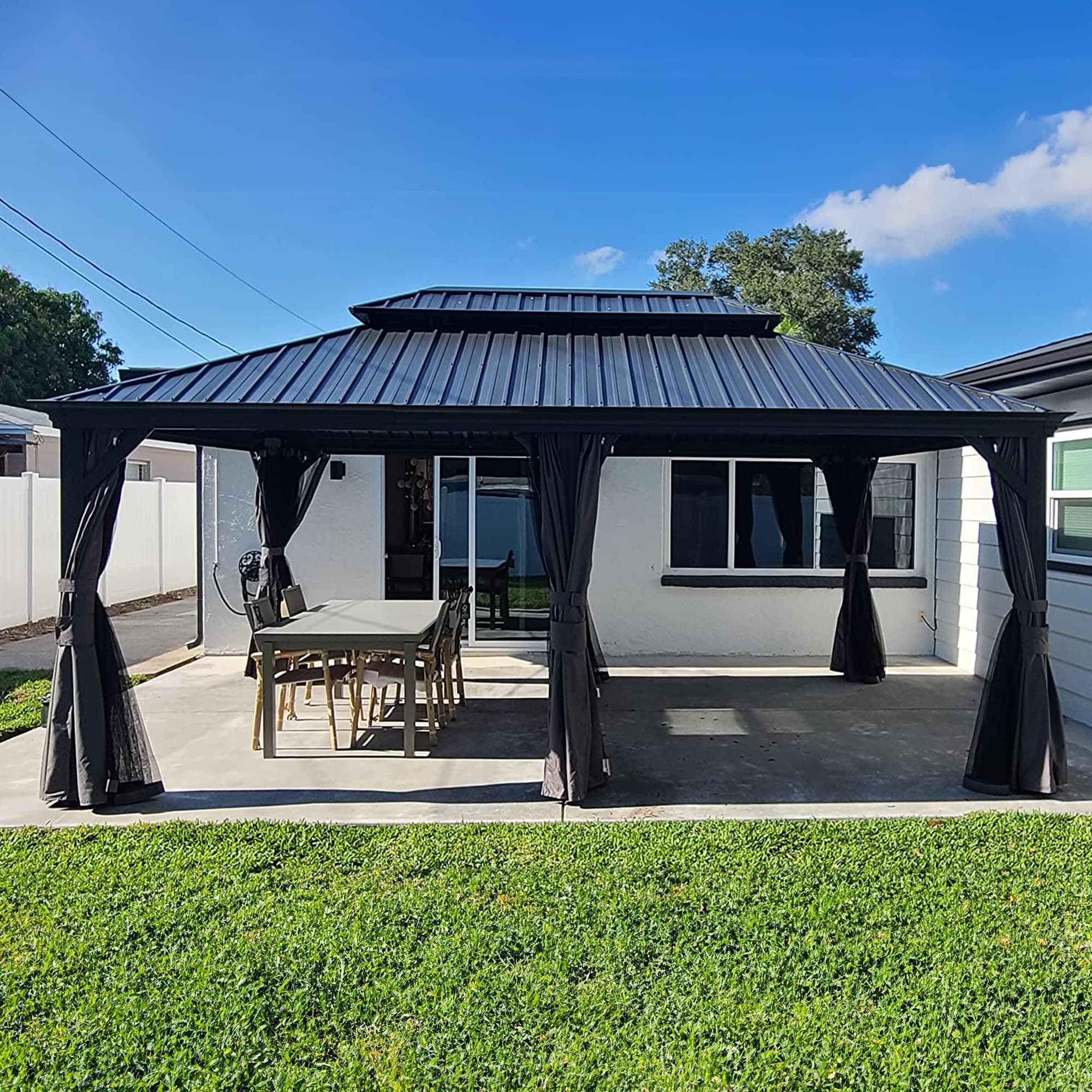 PURPLE LEAF LS04GHTG1218 Wood-Resin-Gazebos - View #3