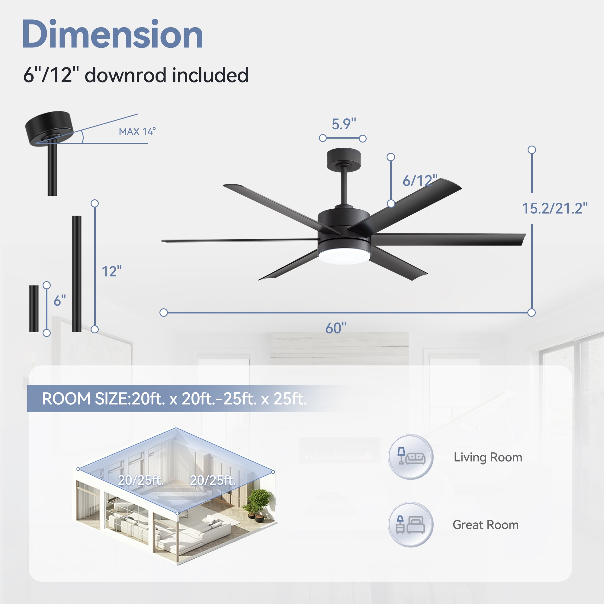 Breezary 29014-BK Ceiling-Fans - View #9