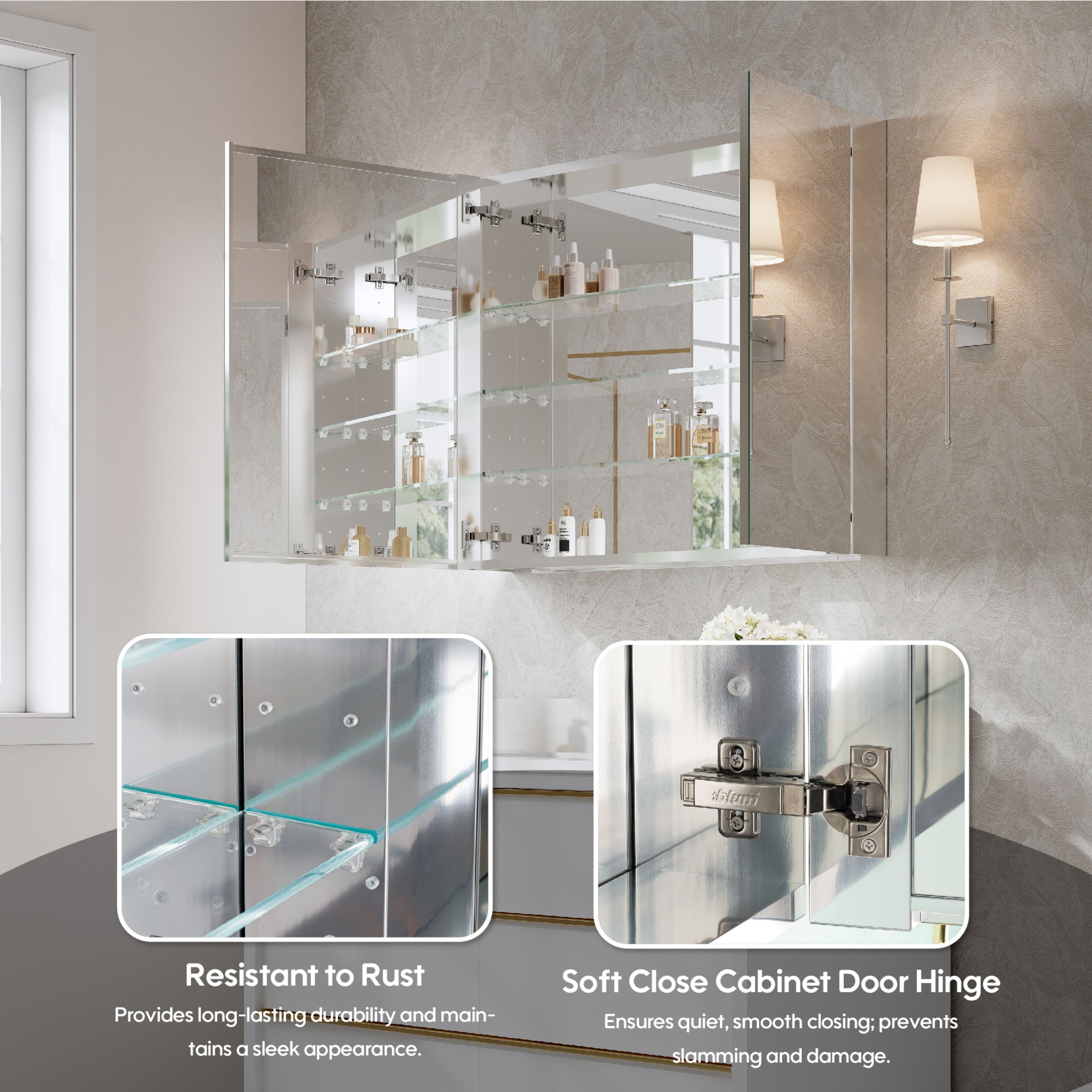 WELLFOR ROSA3630MC Bathroom-Medicine-Cabinets - View #5