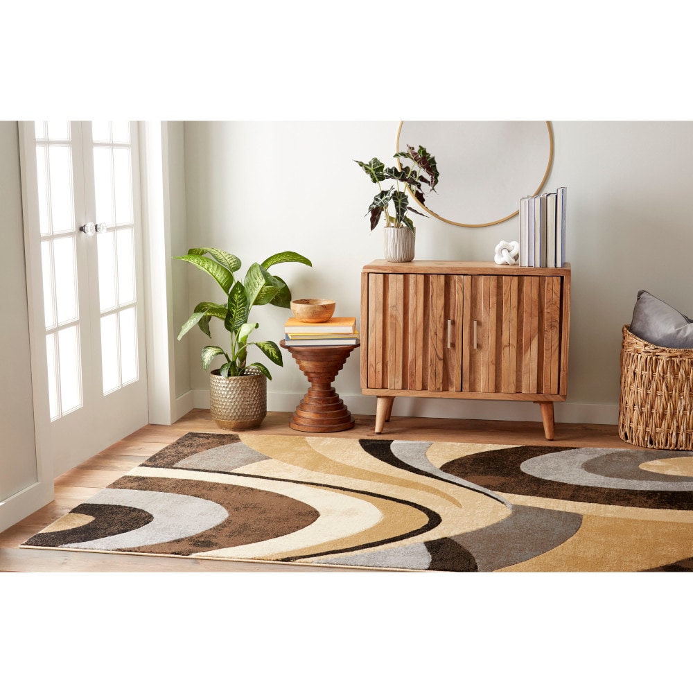 Home Dynamix 2N-HD5382-540 Tribeca Slade 5 x 7 (ft) Loomed Polypropylene Brown/Gray Rectangular Indoor Abstract Area rug