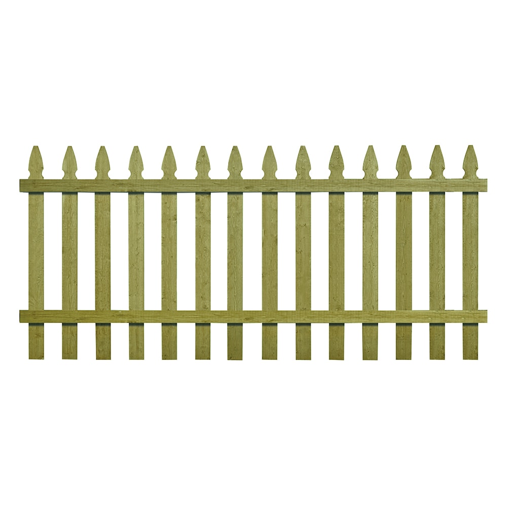 3-ft x 8-ft Cedar French Gothic Spaced Picket Fence Panel in the Wood Fence  Panels department at