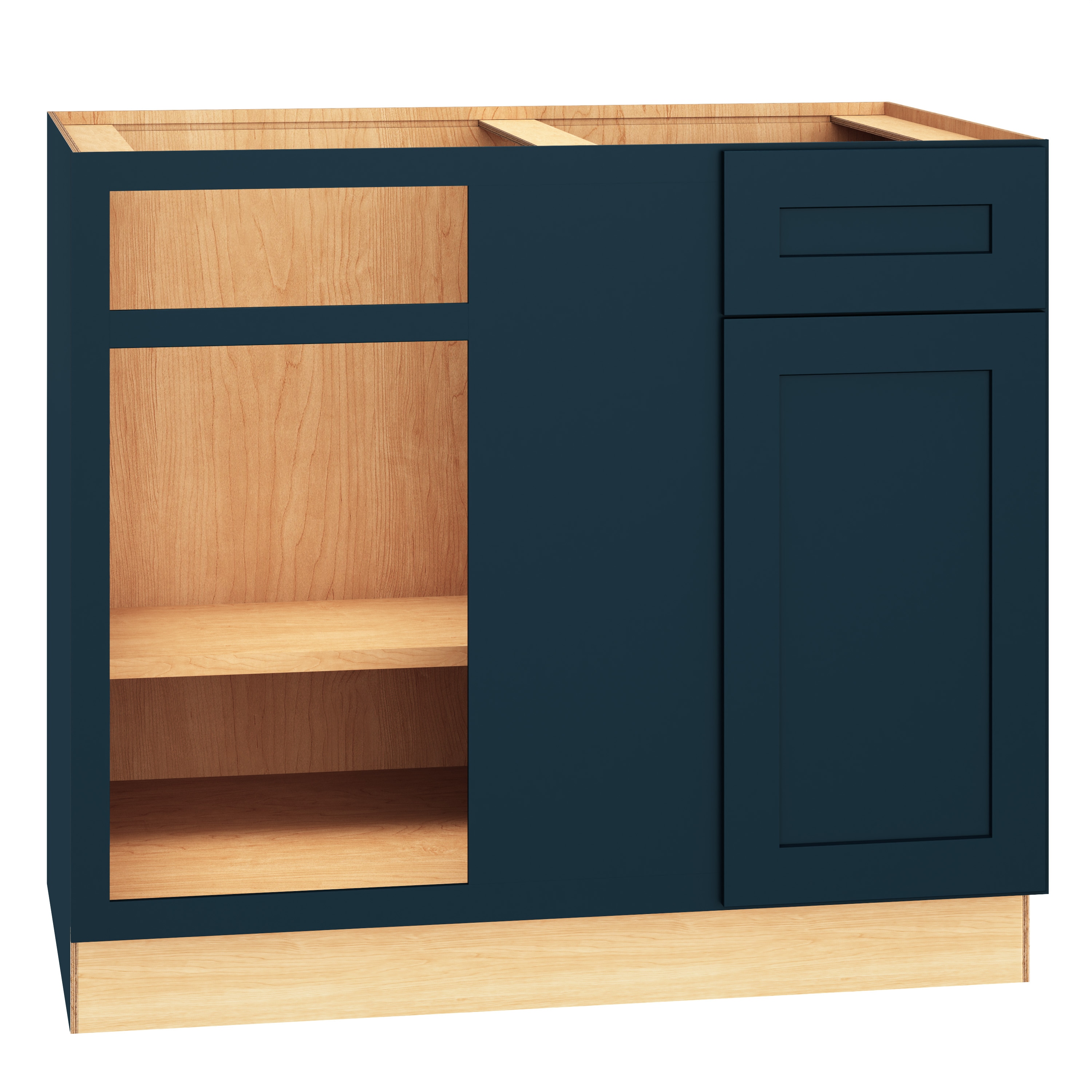 Diamond Express 330 BC42S Jamestown 42-in W x 34.5-in H x 24-in D Regatta Blue Blind Corner base Fully assembled Plywood Cabinet (Recessed Panel Square)