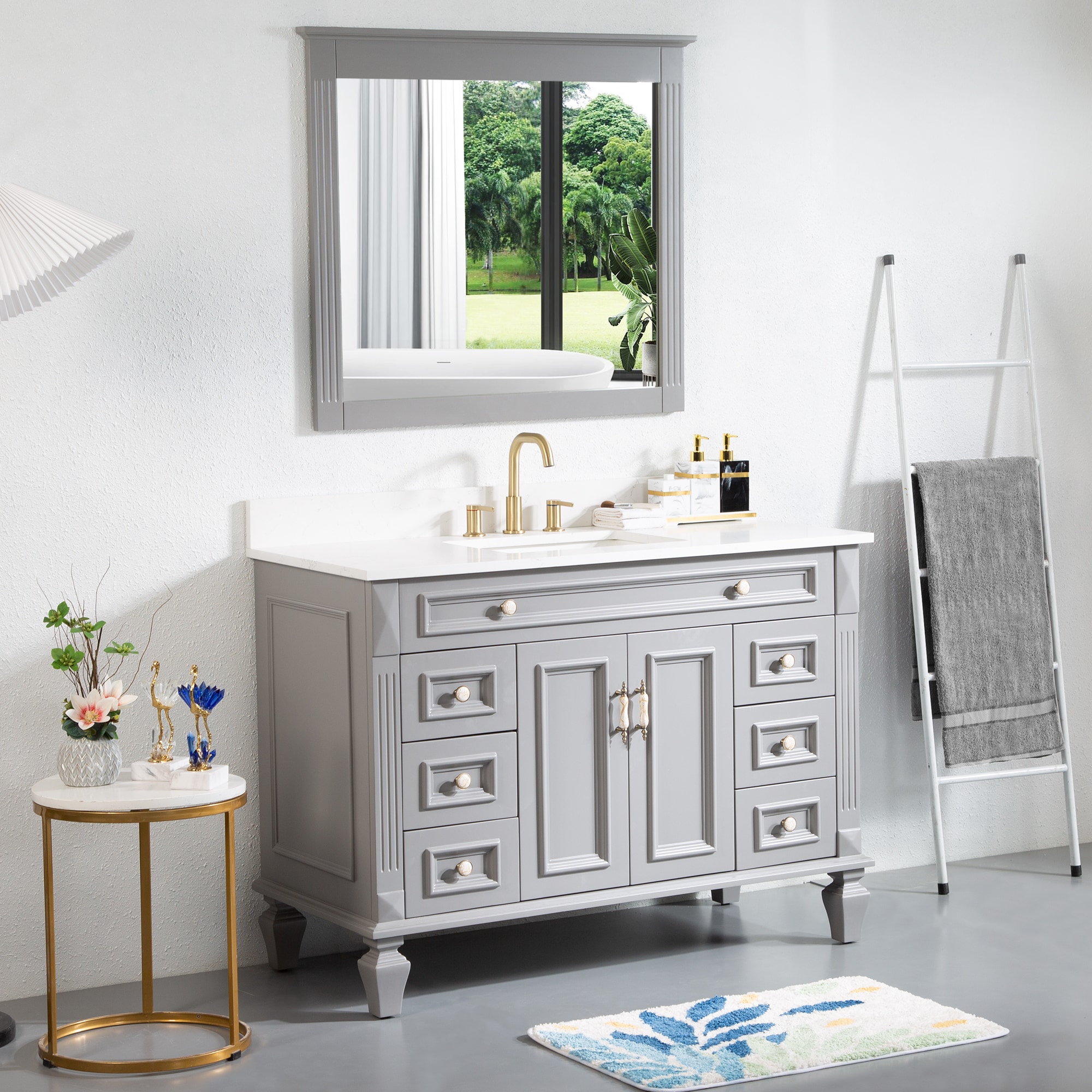 WELLFOR ARTWOOD48QZ-TG-1 Bath-Vanity-Combo - View #4
