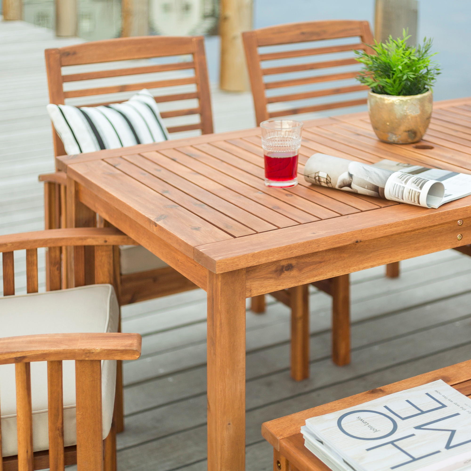 Walker Edison LWW6SDTBR Patio-Dining-Sets - View #3