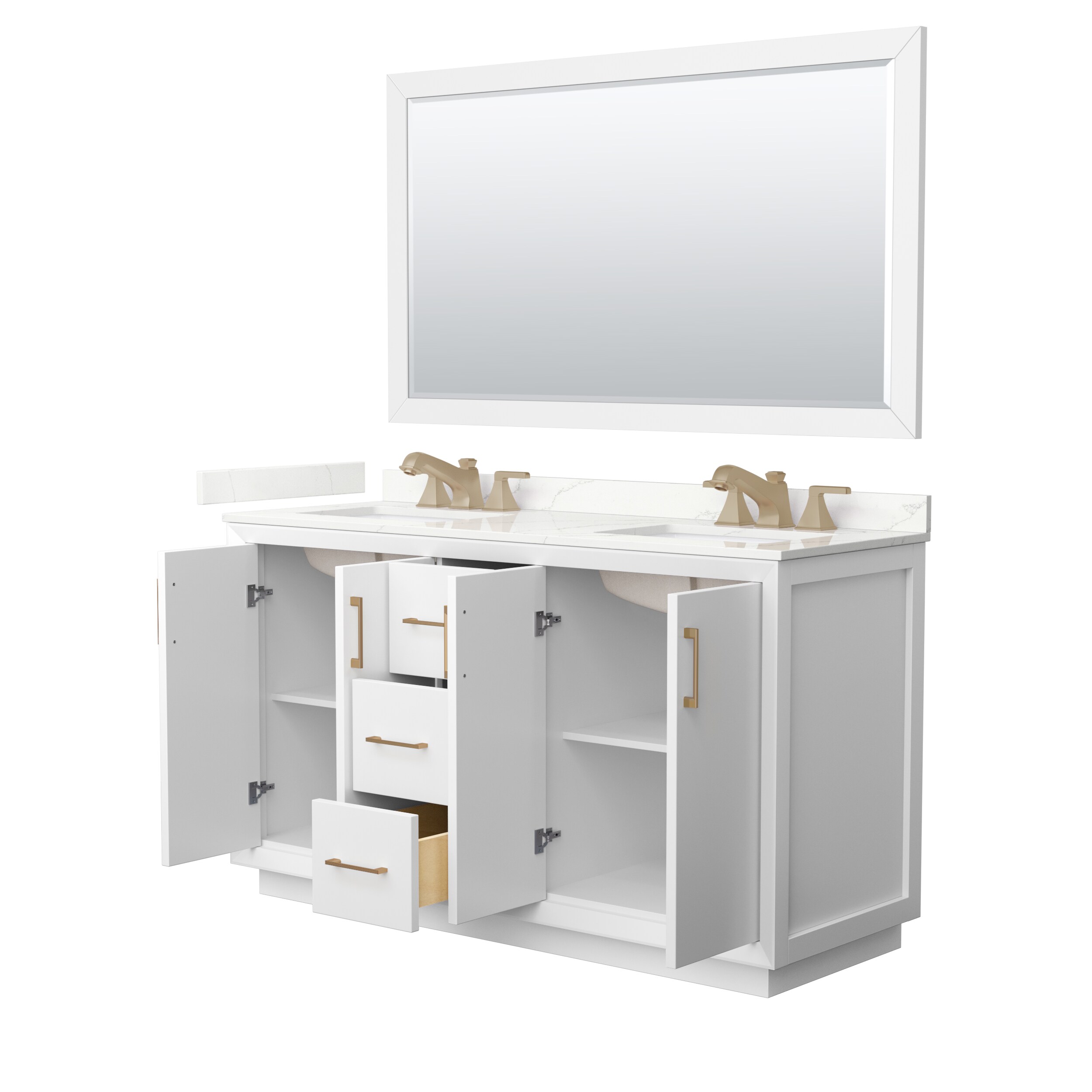 Wyndham Collection WCF414160DWZGTUS3M58 Bath-Vanity-Combo - View #2