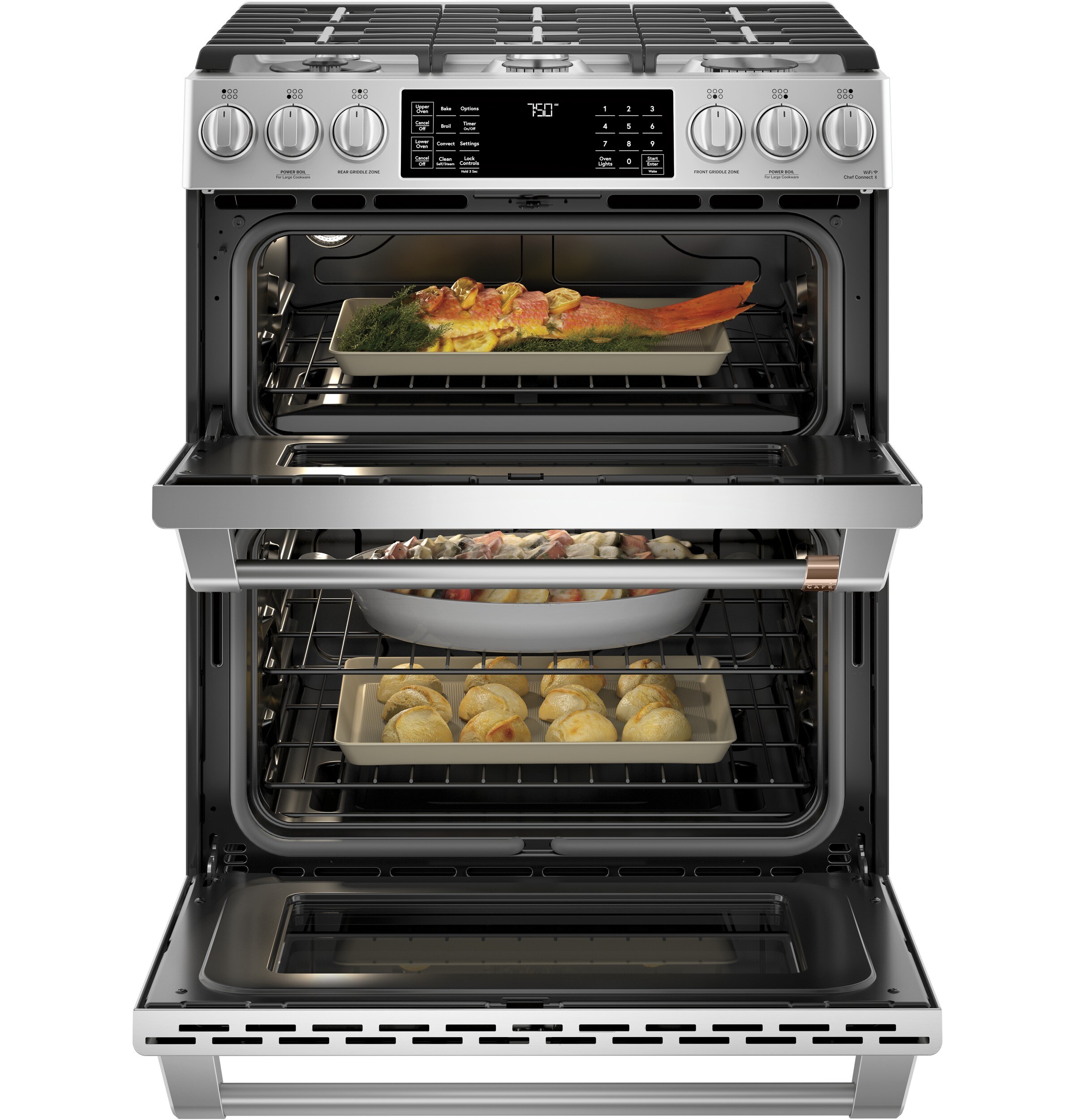 Cafe CGS750P2MS1 Double-Oven-Gas-Ranges - View #2