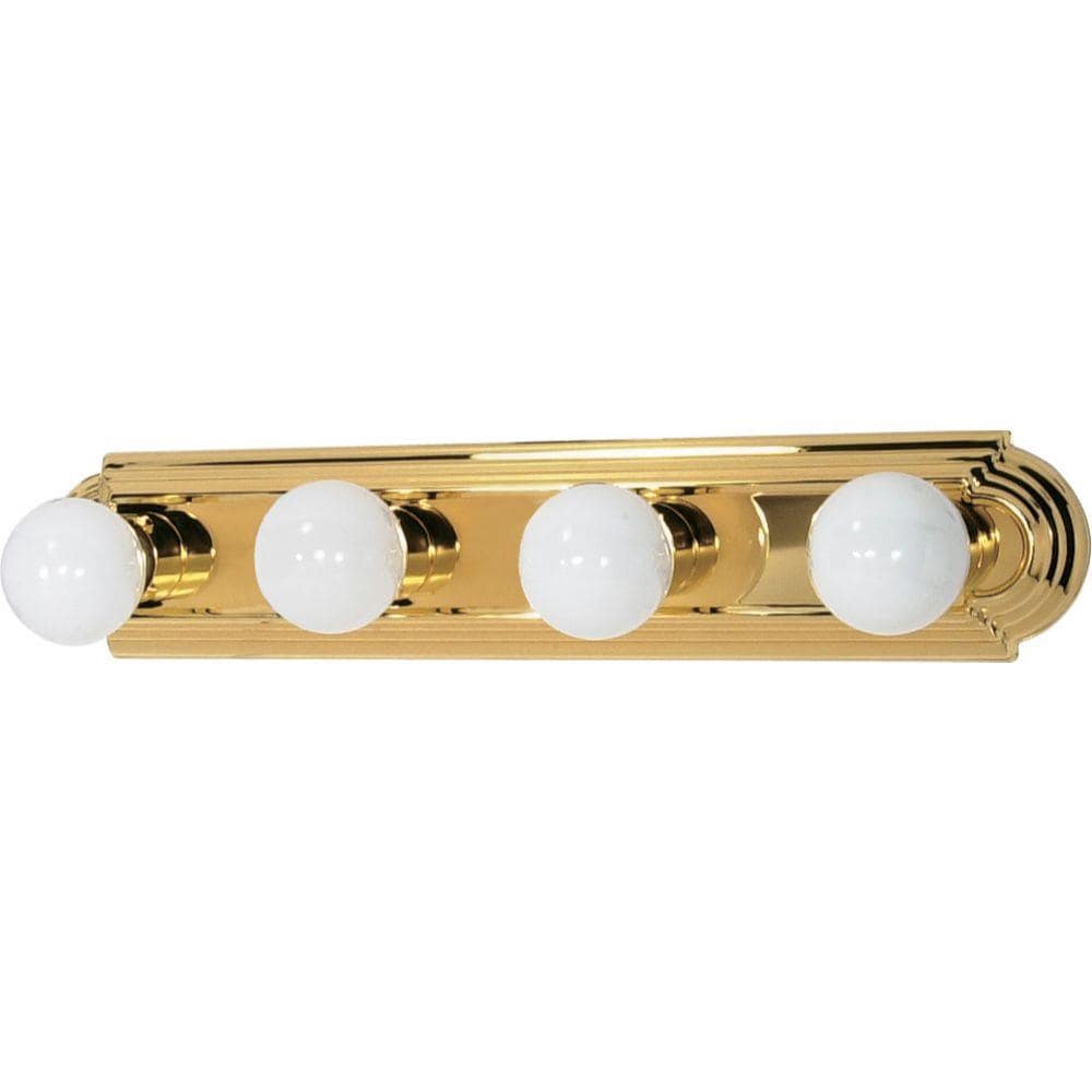  LW-SC514595 24-in 4-Light Polished Brass Transitional Vanity Light Bar