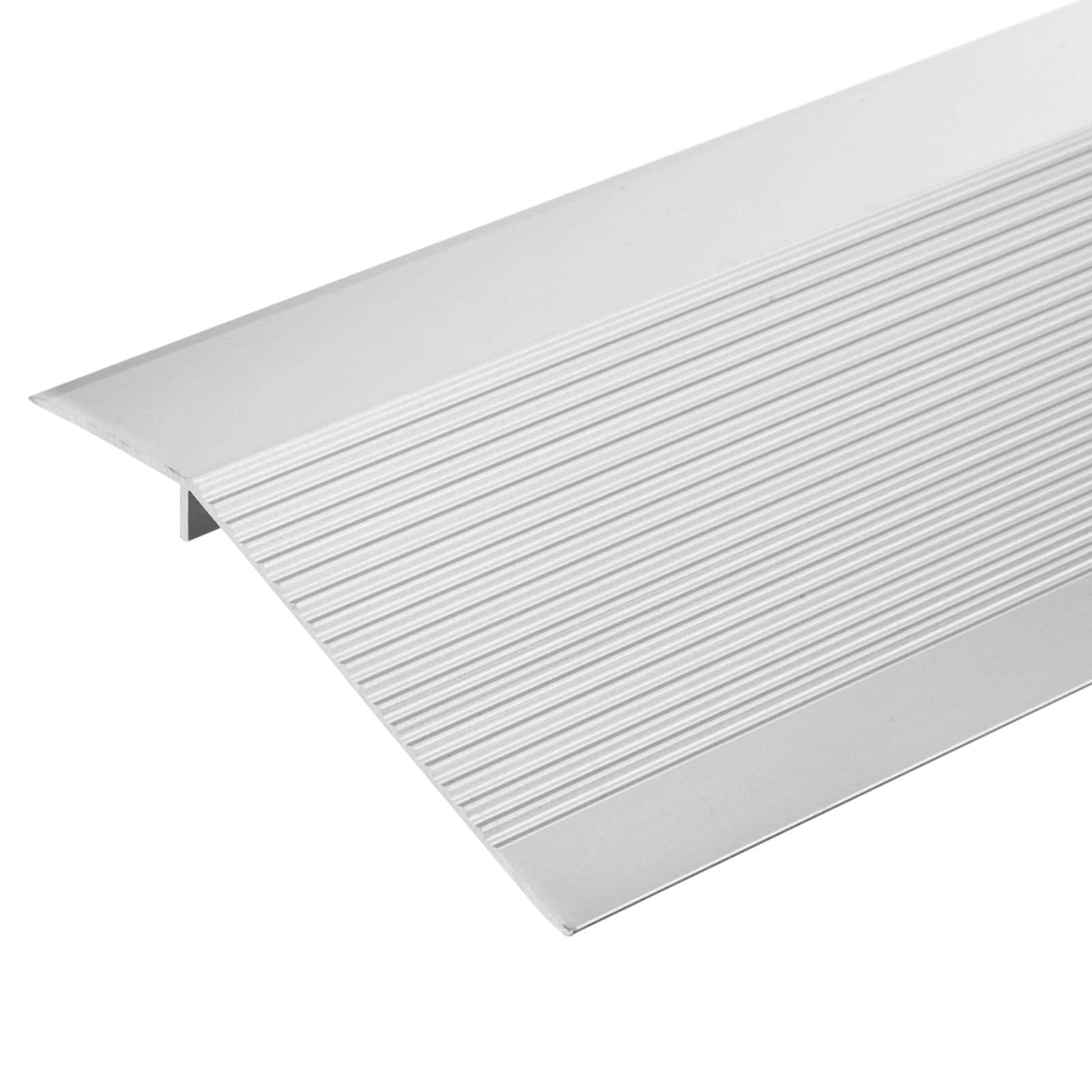 Unique Bargains Aluminum Floor Transition Strip 35.4inch Door/Tile/Carpet to Tile Transition Strip Carpet Edging Strip for Laminate Doorway Edge Fit Height 0.4-1.4 Inch(Silver) #S25072801UX1110