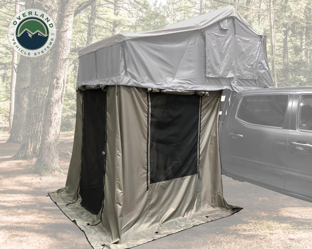 Overland Vehicle Systems Nomadic 4 Annex- Green Base with Black Floor and  Travel Cover in the Tent Accessories department at