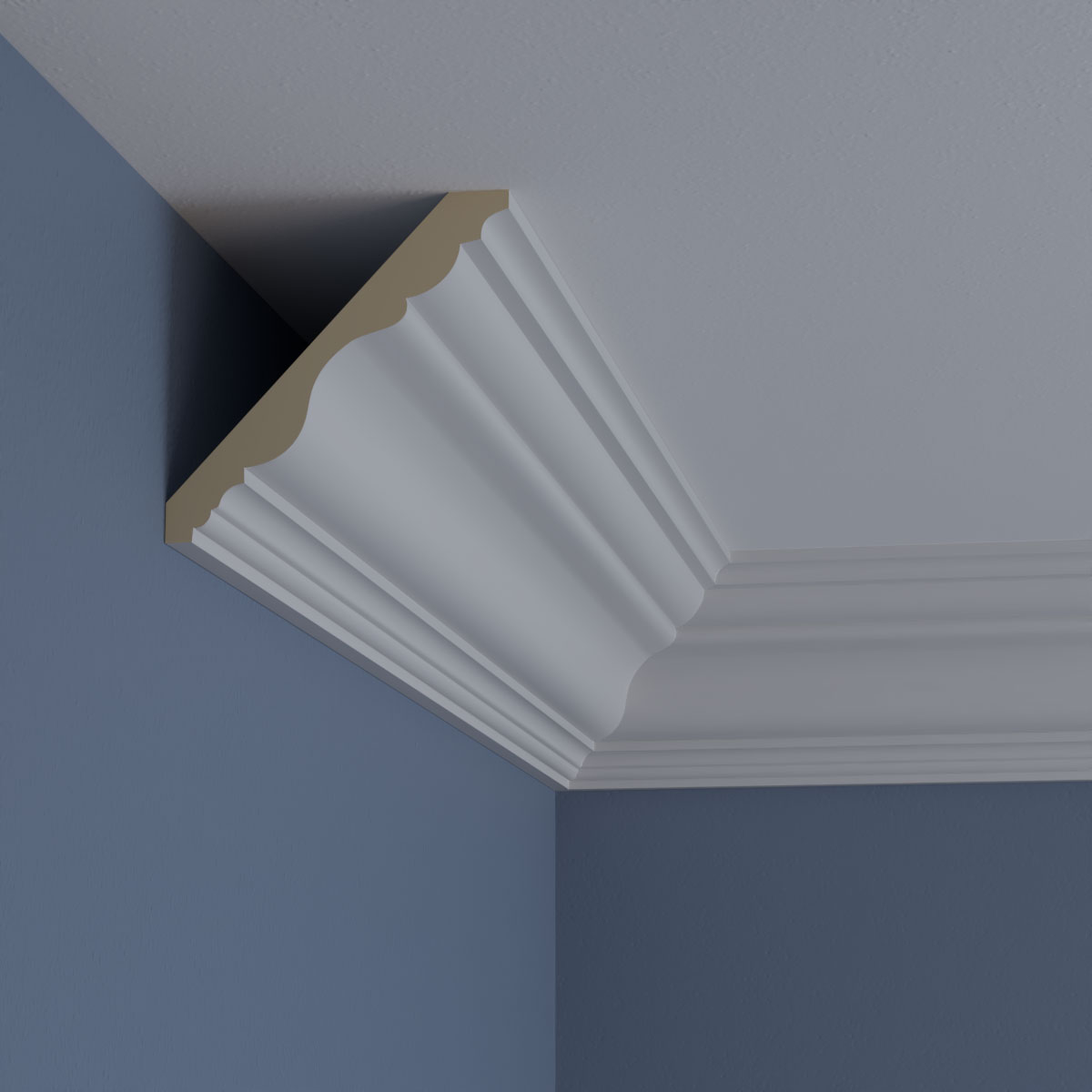 Tristan Traditional White Polyurethane Crown Moulding 94.5"