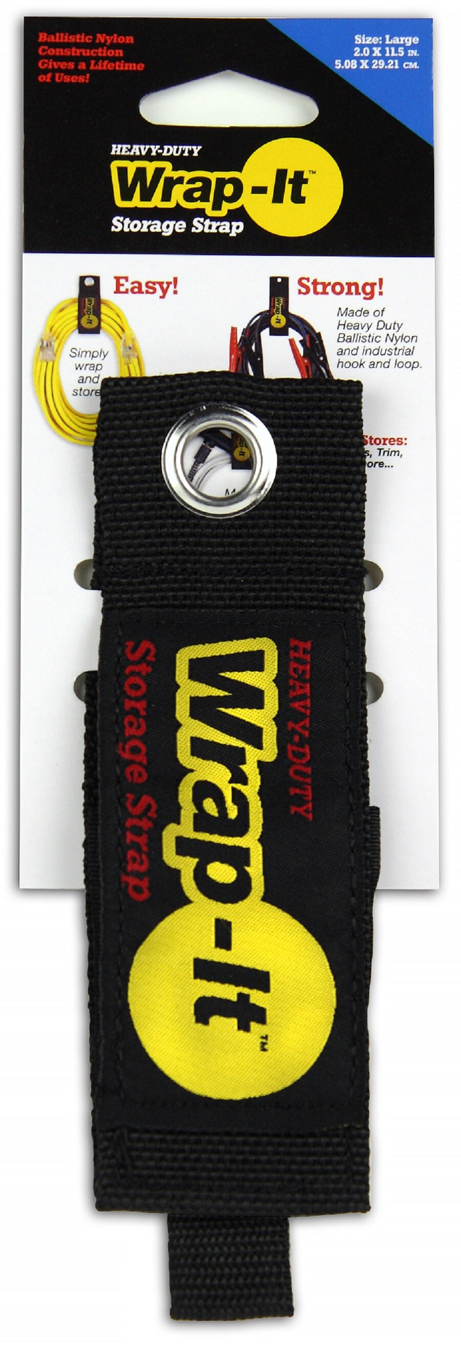 Wrap-It Large Storage Strap - Durable Hook and Loop Fastener for