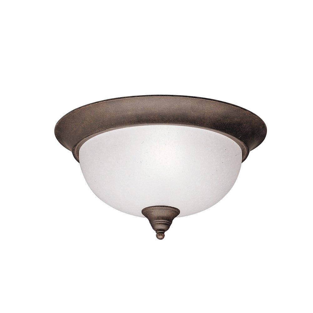 Kichler 8064TZ Dover 1 -Light 13.25-in Bronze Flush Mount Light