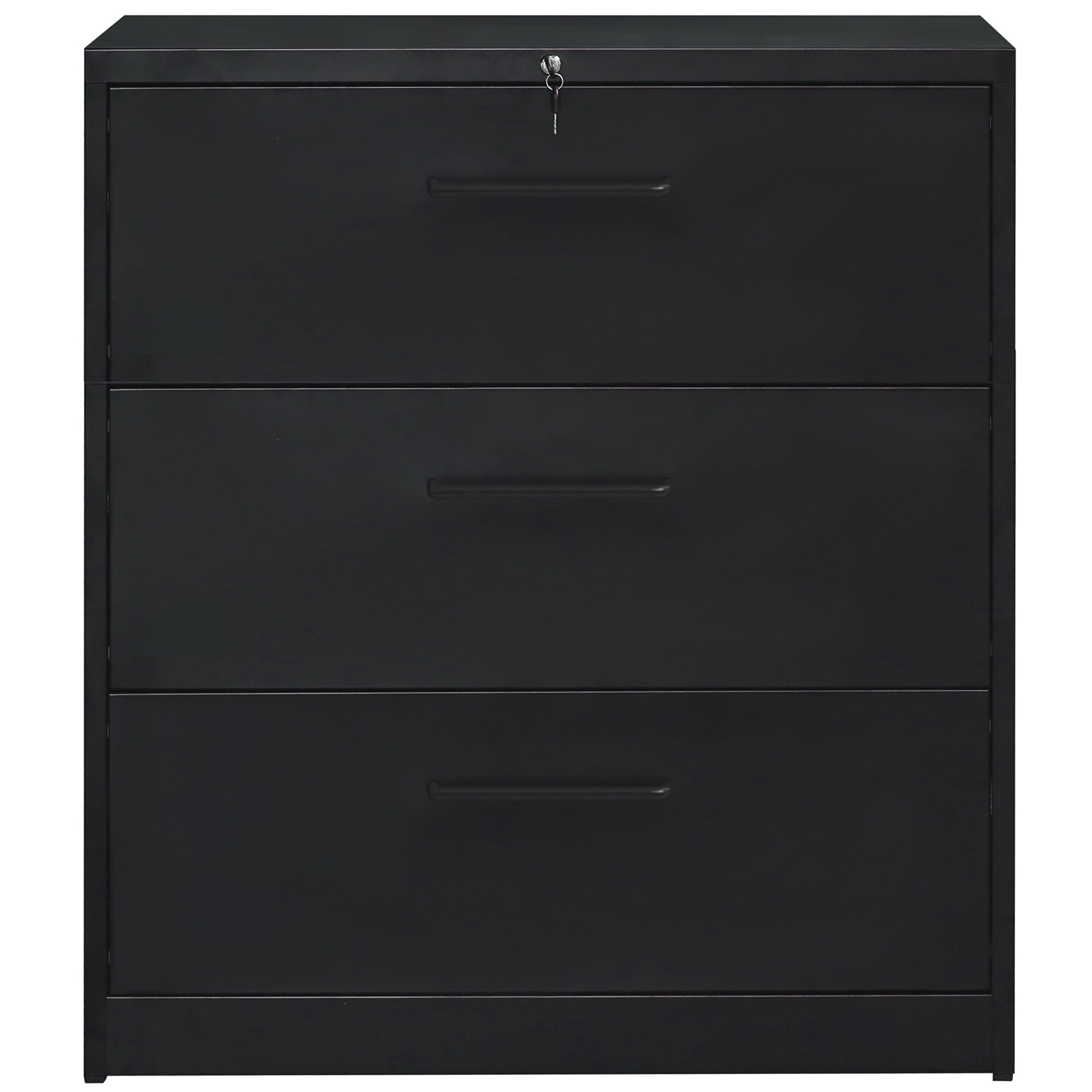 CASAINC SSWF192125AAB Filing Cabinet Black 3-Drawer File Cabinet