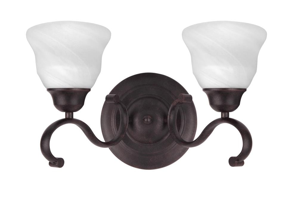 BELDI Oregon 15.8-in 2-Light Black Traditional Vanity Light in the ...