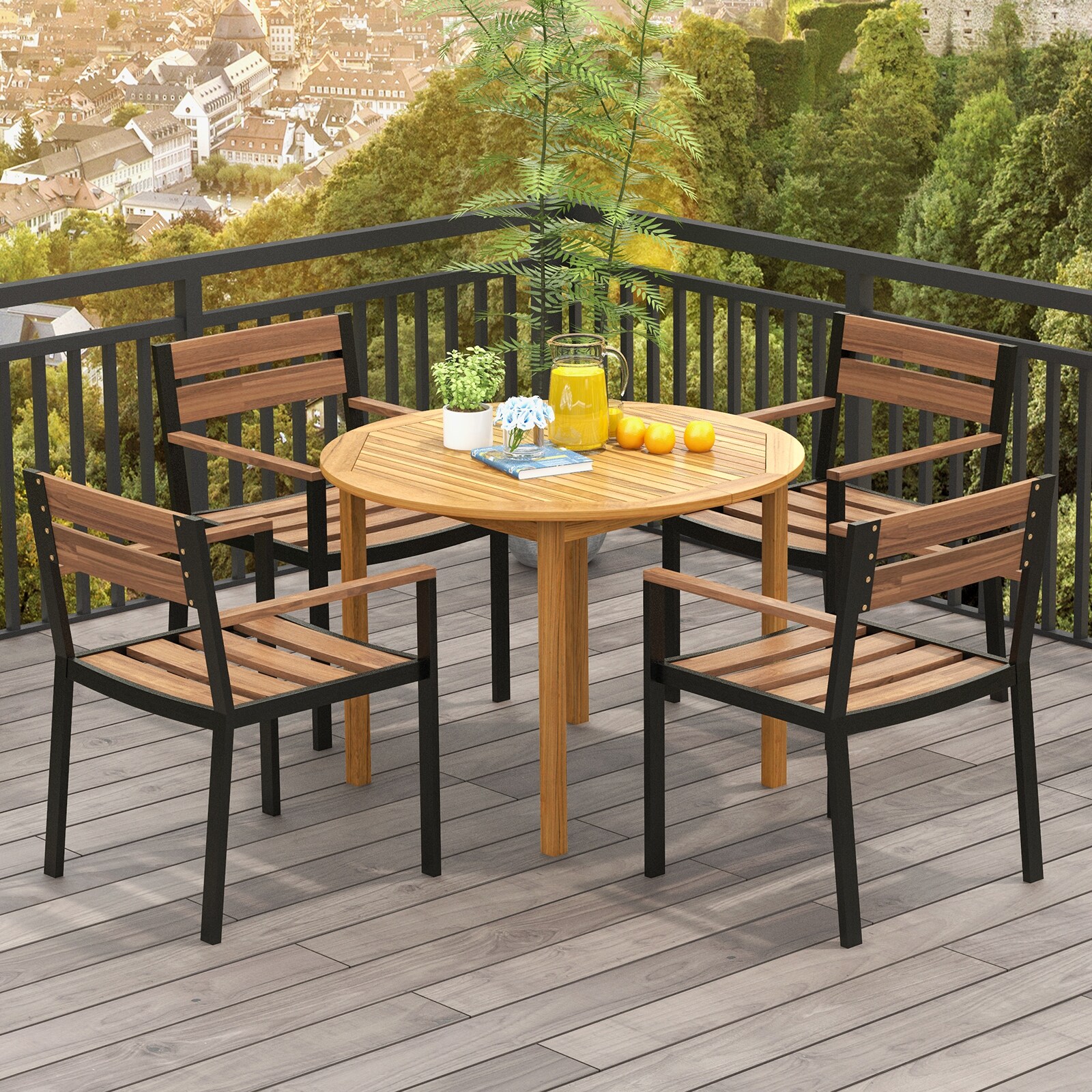 Slickblue D-CO-35217WH Patio-Tables - View #4