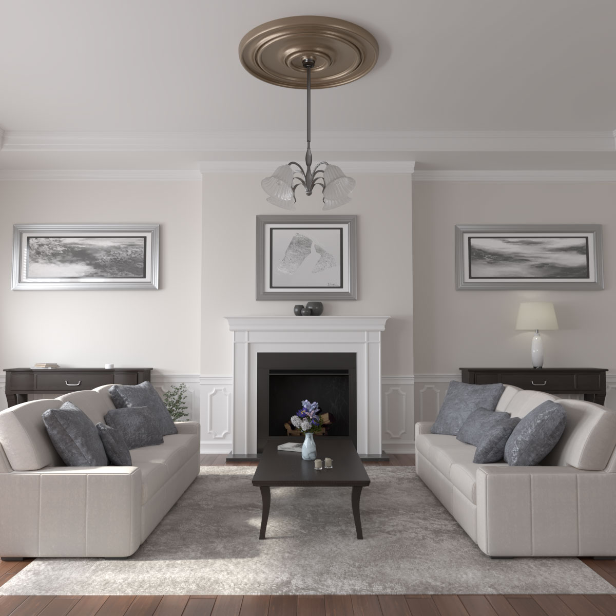 Ekena Millwork CM54TCLWSS Ceiling-Medallions - View #4