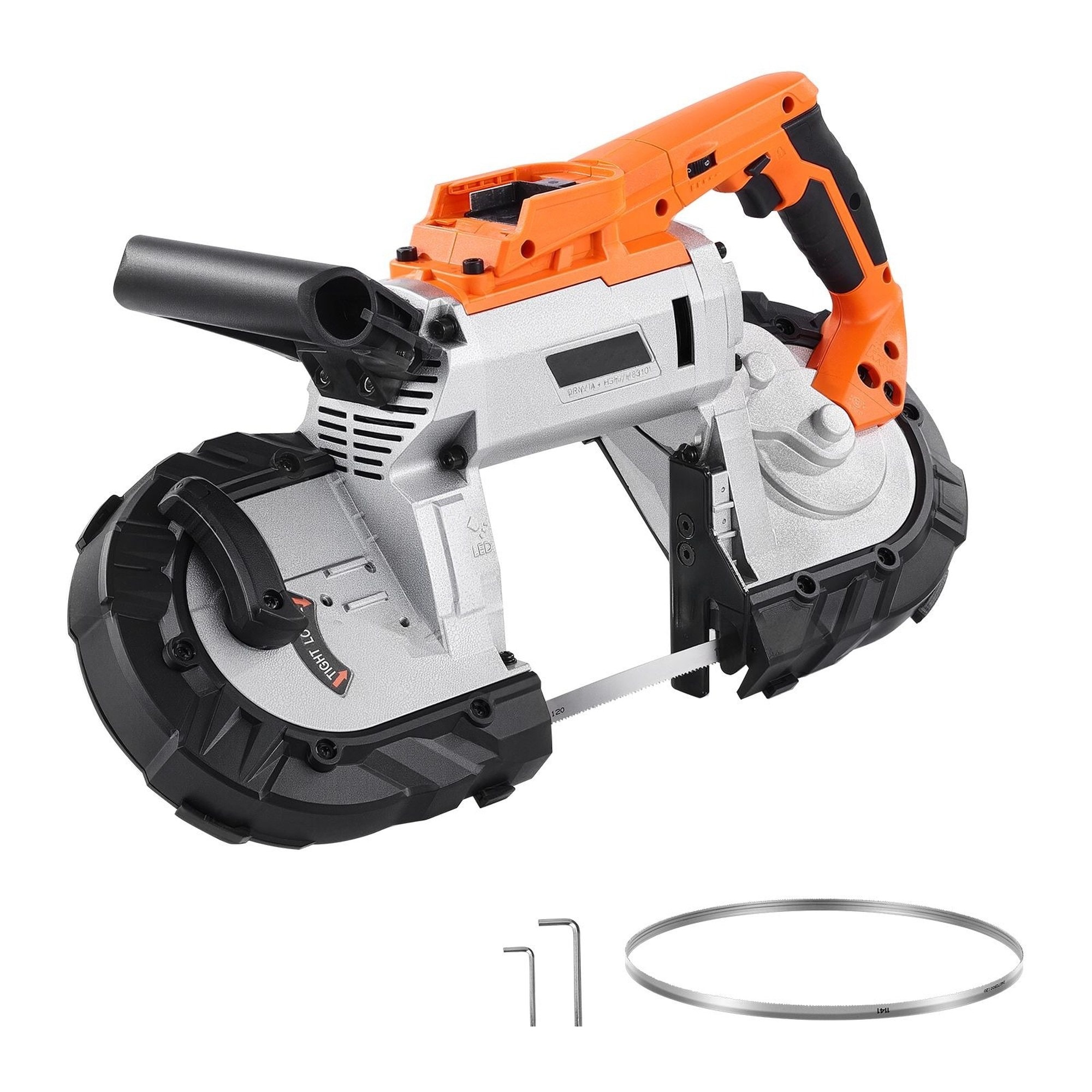 Wudkey 20V Portable Band Saw 5 Inch Deep Cut 360W Bandsaw with Brushless Motor Cordless Compact Portaband Variable Speed #ZXR2597