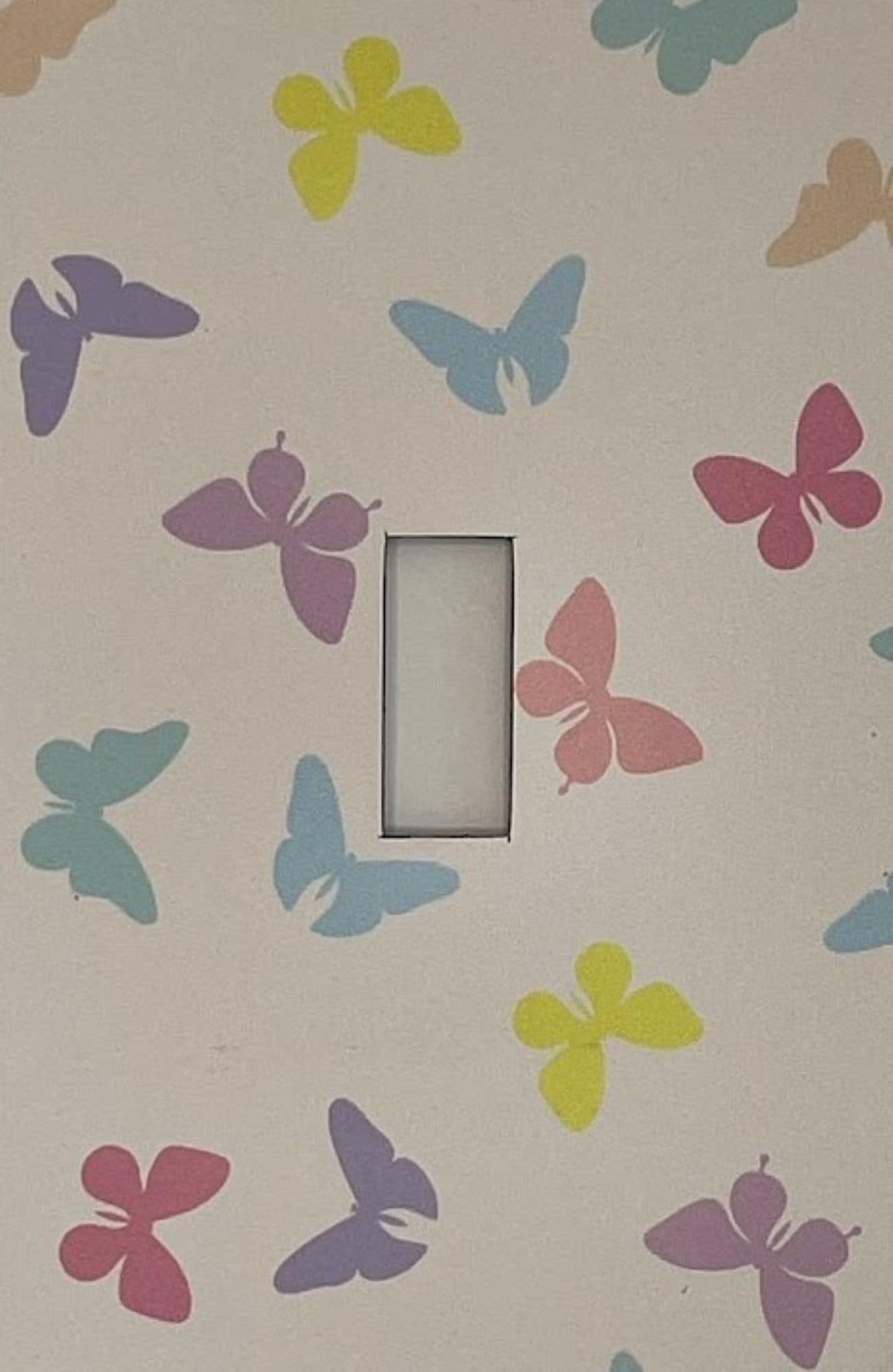 Switch Ups 423430 Insert 1 -Gang Jumbo Size Magnetic Butterflies Polyresin Indoor Toggle Wall Plate
