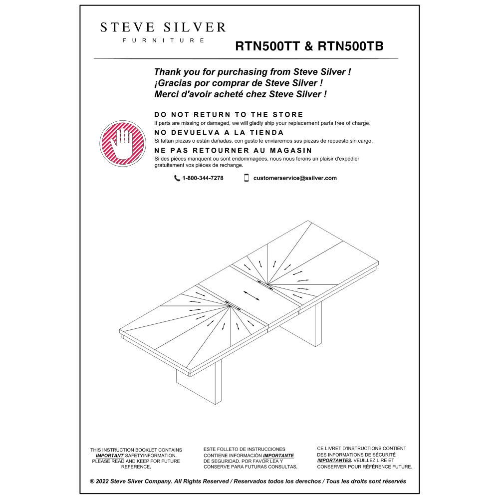 Steve Silver RTN500-TTTB Dining-Tables - View #5