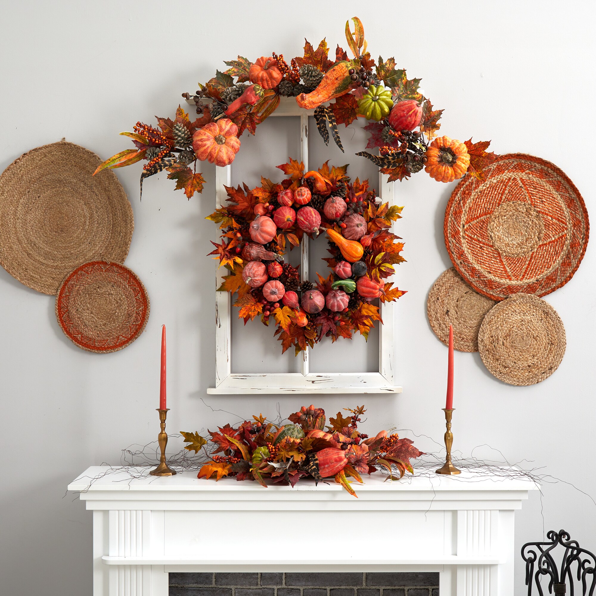 Nearly Natural 4648 Artificial-Thanksgiving-Wreaths - View #6