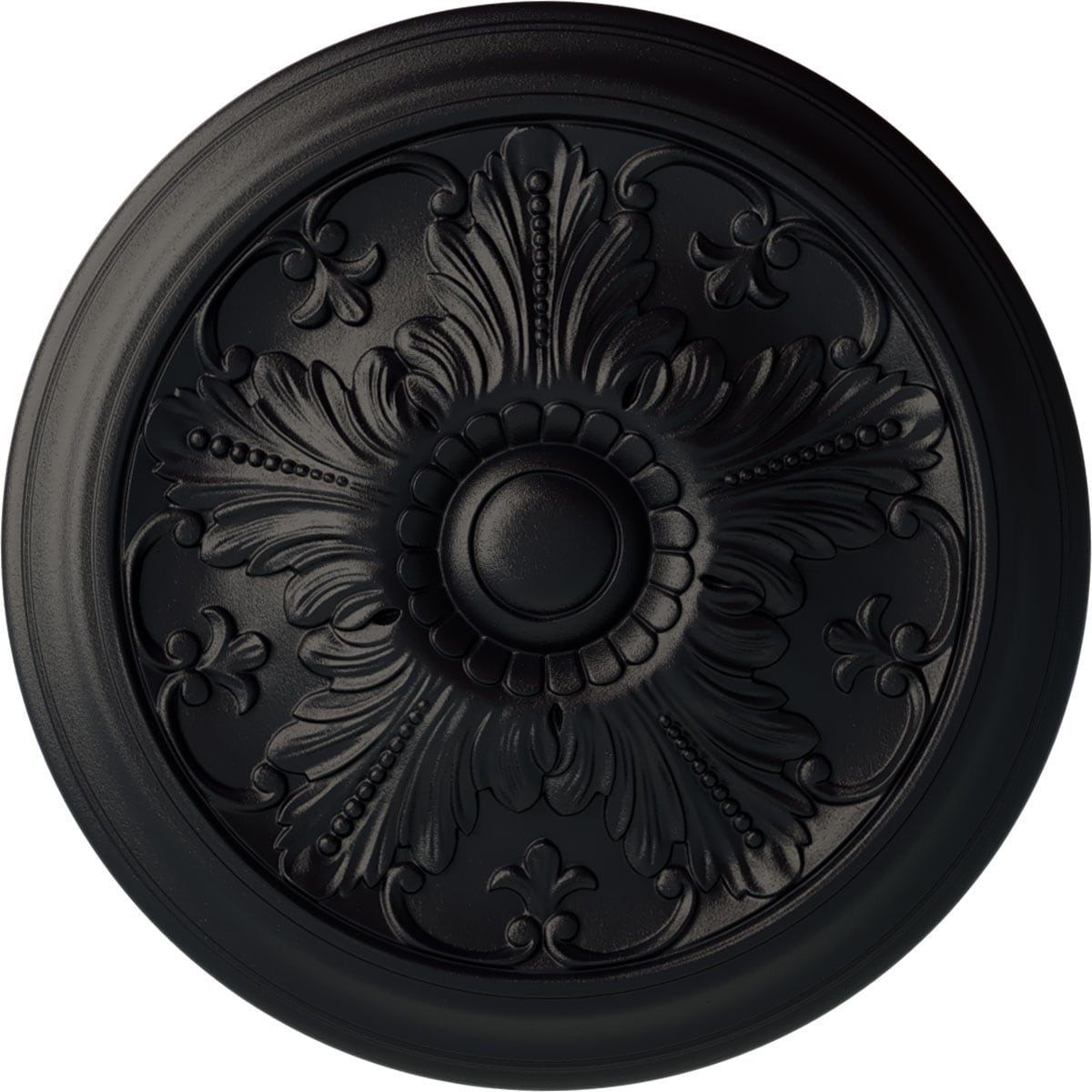 Ekena Millwork CM17VISGS Vienna 16.875-in W x 16.875-in L Painted Steel Gray Polyurethane Whole Ceiling Medallion