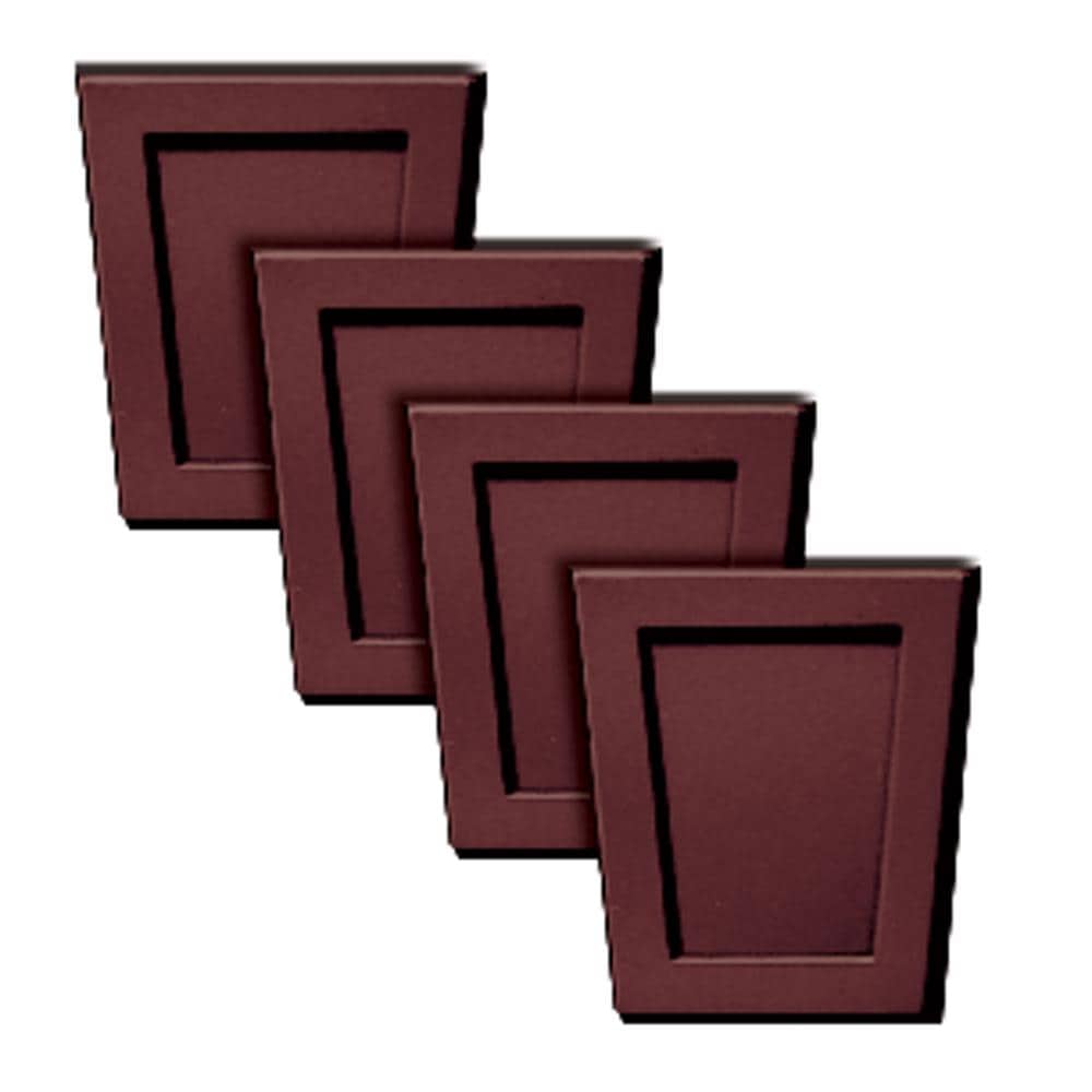 Builders Edge 180020001078 4 -Pack 4-in x 4.5-in Wineberry Polypropylene Gable Vent Keystones