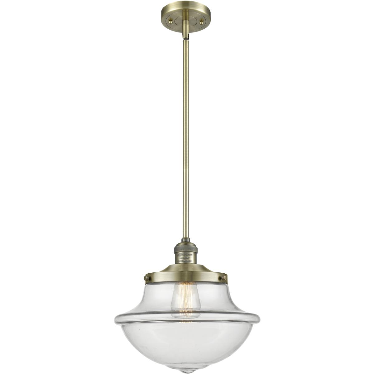 Innovations Lighting 1744332 201S-AB-G542-LED Franklin Restoration Oxford Mini Pendant