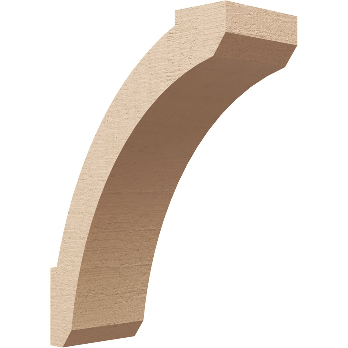 Ekena Millwork BRCUR05X12X16LFTRCPR 5-in x 16-in x 12-in Primed Urethane Lafayette Rough Cedar TimberThane Knee Brace