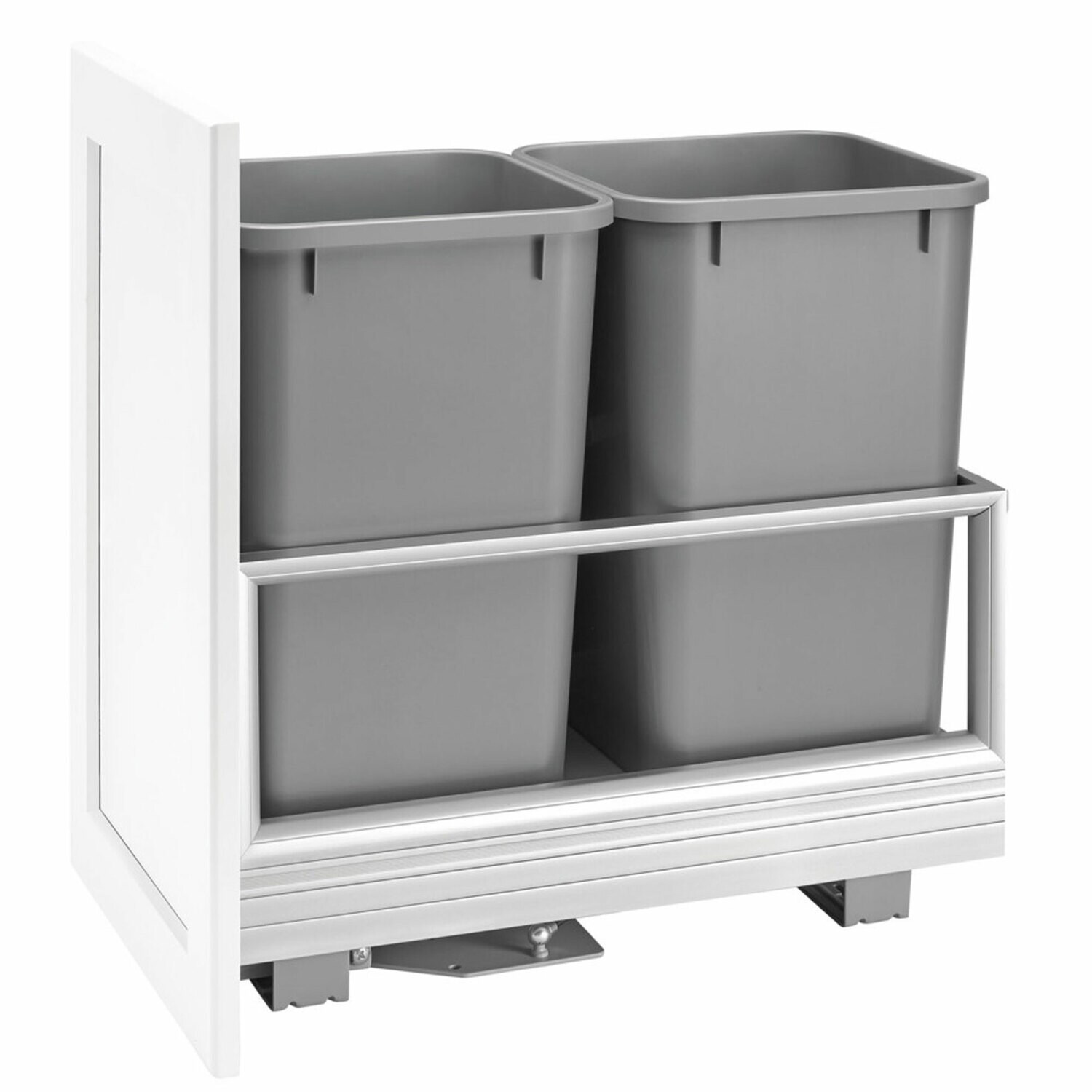 Rev-A-Shelf 252026 12-in x 22-in 20-in 27-Quart Soft Close 2 Pull-out trash can