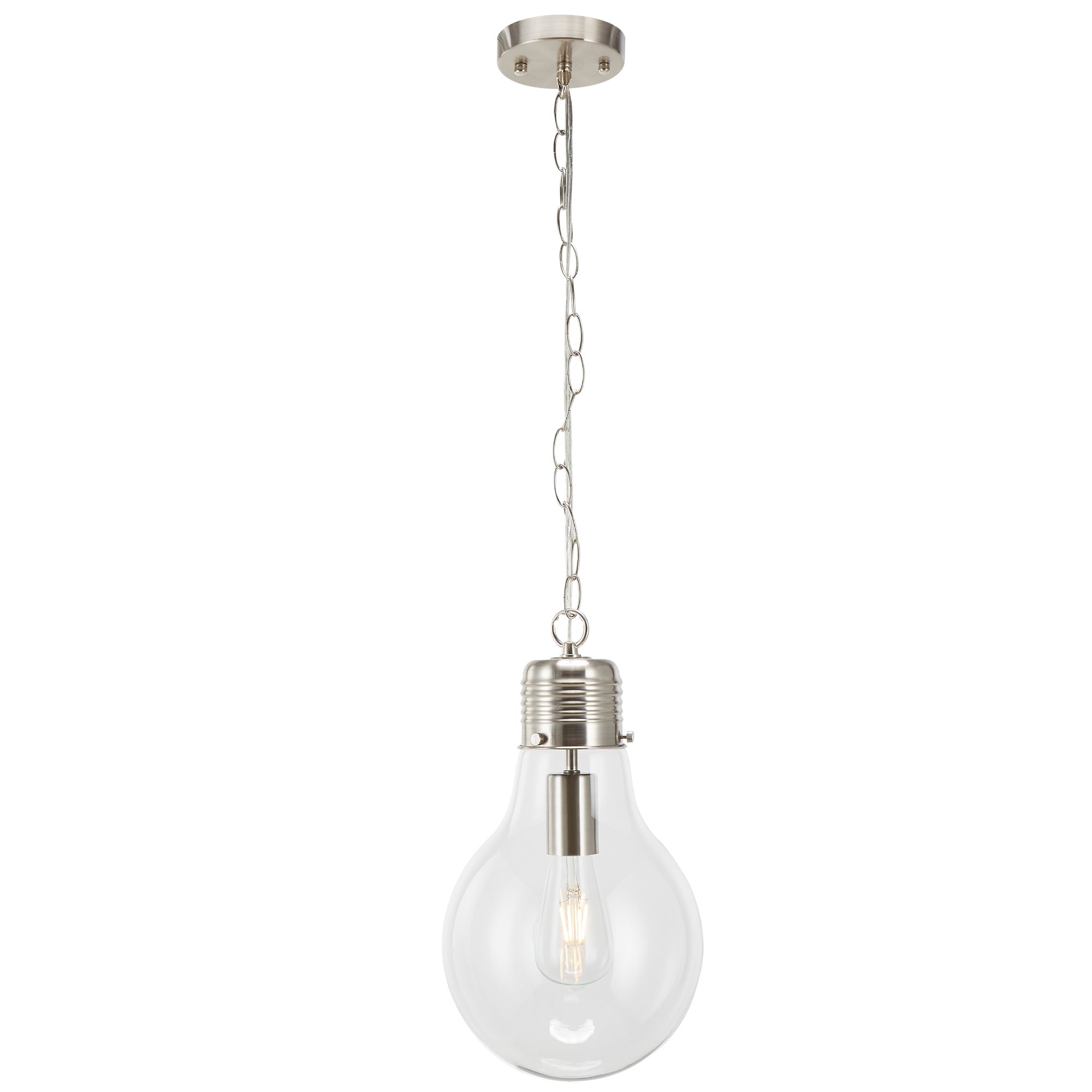 CO-Z Brushed Nickle Modern/Contemporary Clear Glass Led CO-Z Brushed Nickle Modern/Contemporary Clear Glass Led