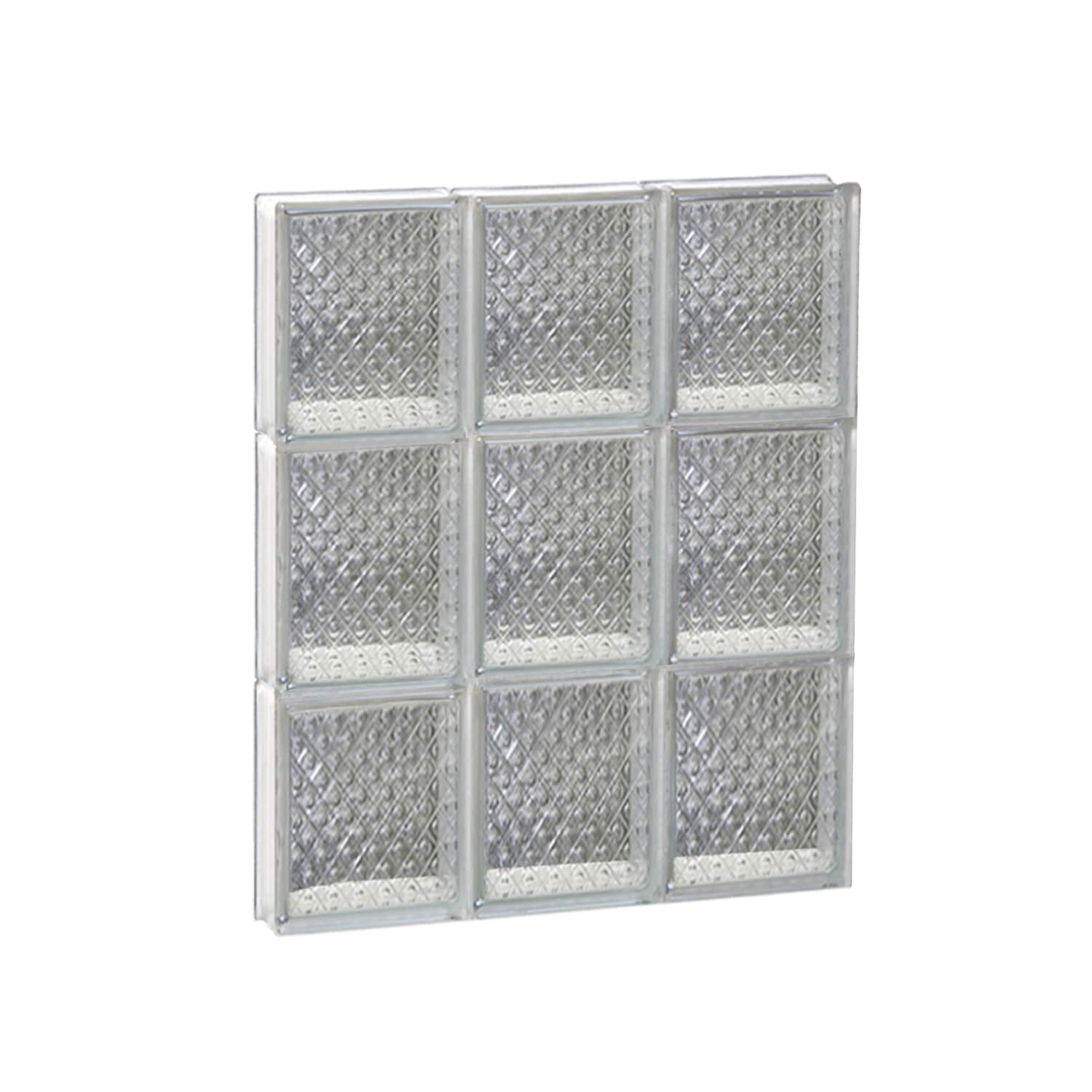 REDI2SET S1824DP Diamond Glass 17-1/4-in x 23-1/4-in Frameless Replacement Glass Block Window