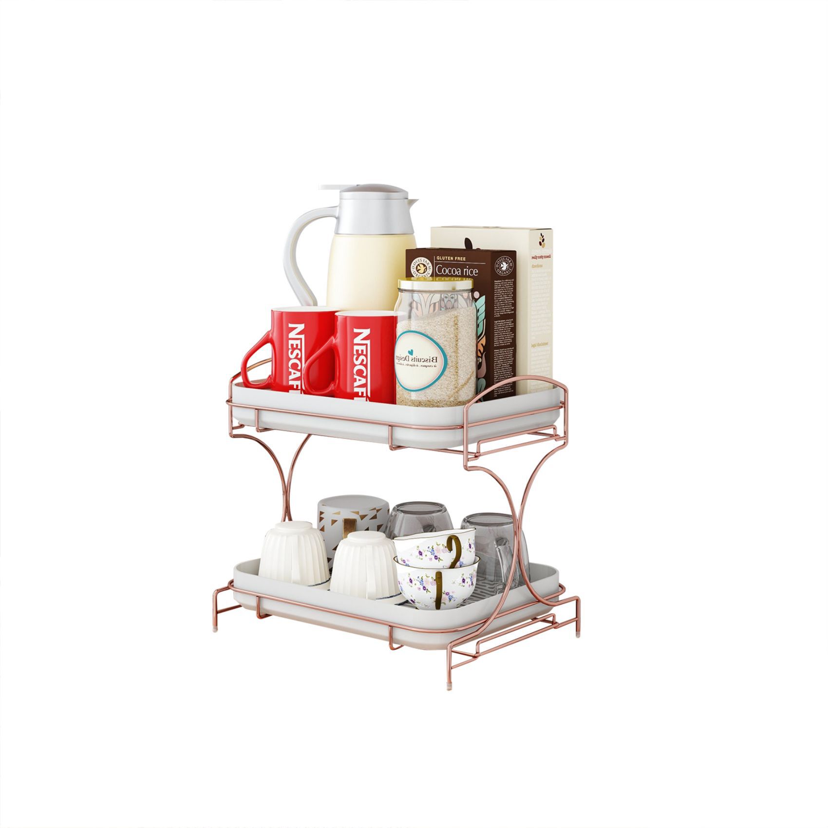 Kitchen Details 13.58-in W x 18.62-in L x 5.31-in H Iron Dish Rack in the Dish  Racks & Trays department at