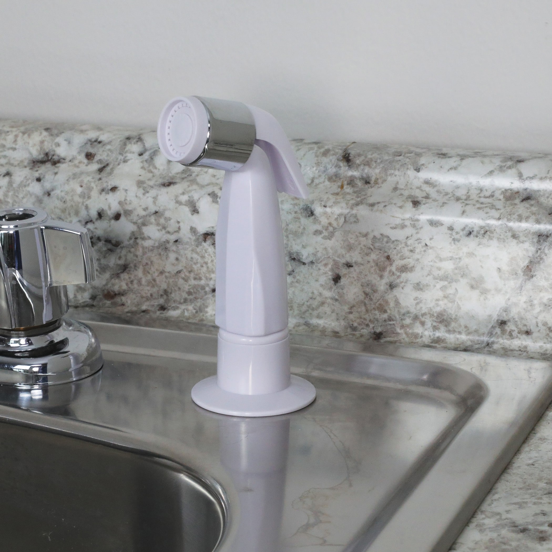 Danco White Faucet Side Spray Head in the Faucet Sprayers & Hoses ...