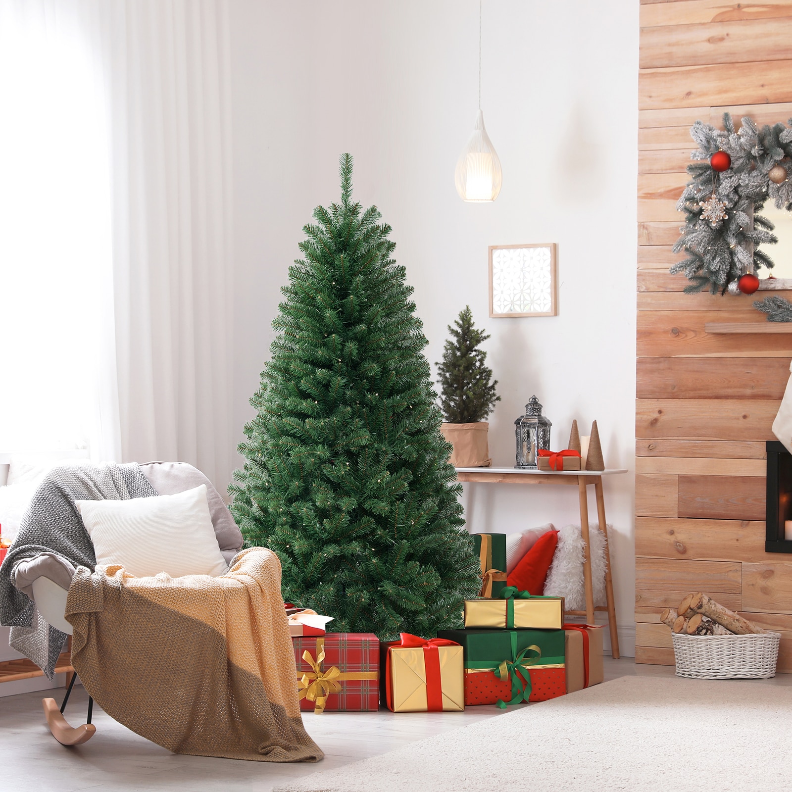 WELLFOR HYG23999US Artificial-Christmas-Trees - View #2