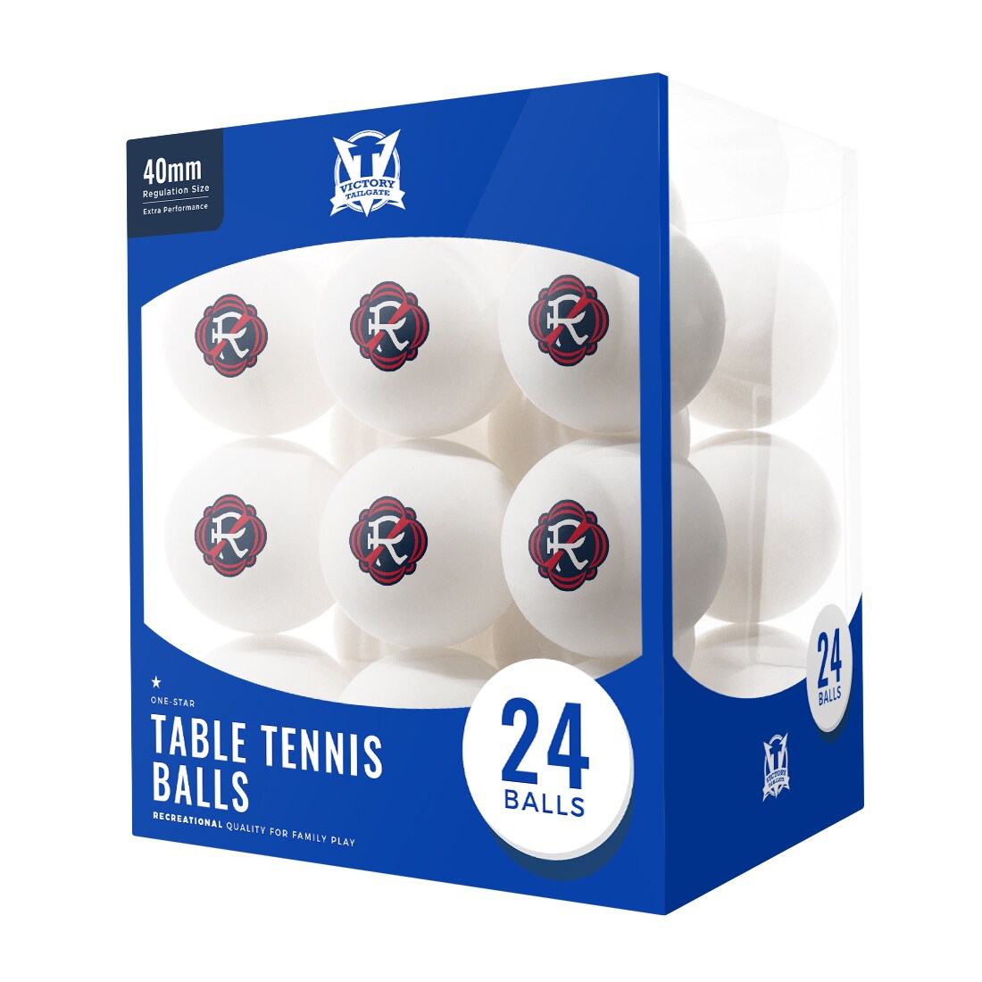 Victory Tailgate 9520603 New England Revolution 24 Table Tennis Balls Logo Design