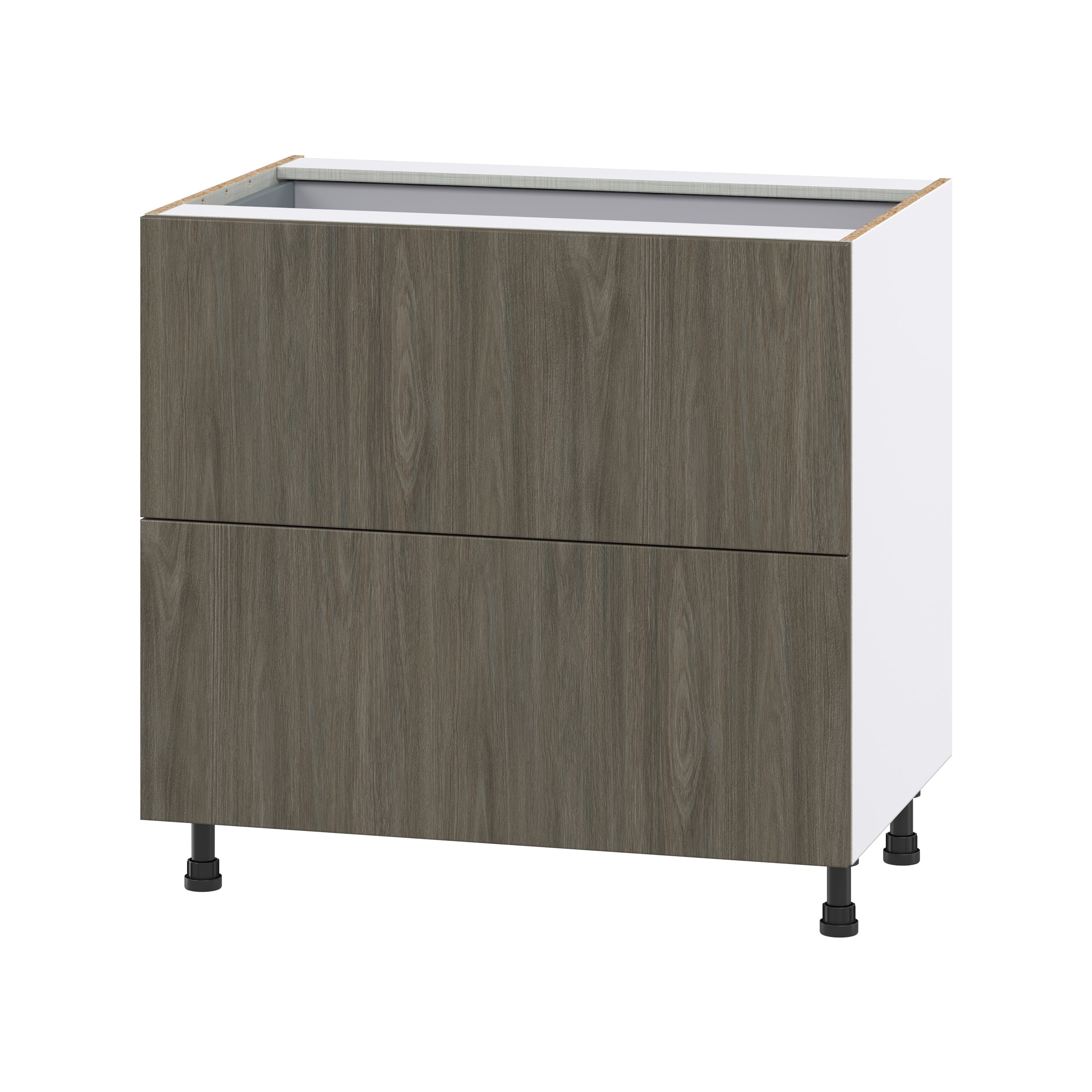 Hugo&Borg Savane 24-in W x 34.5-in H x 24-in D Textmel 2-Drawer Base Fully Assembled Cabinet (Flat Panel Style)