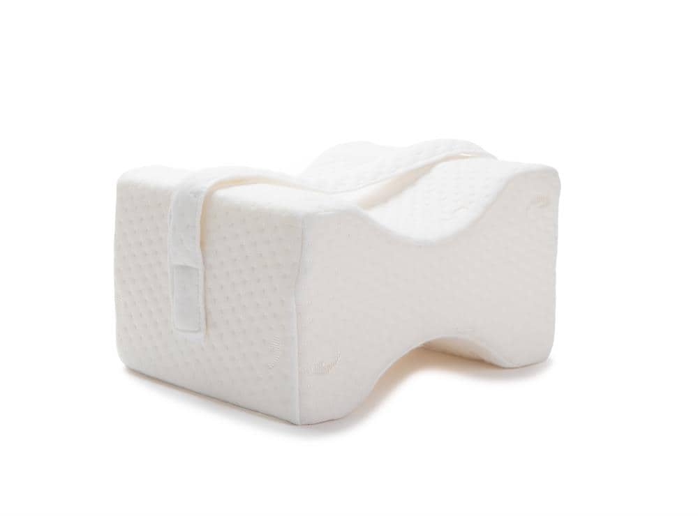 Memory Foam Knee Pillow: Sleep Comfortably & Alleviate Sciatica, Knee,  Back, Leg & Hip Pain - Includes Washable Cover & Travel Bag