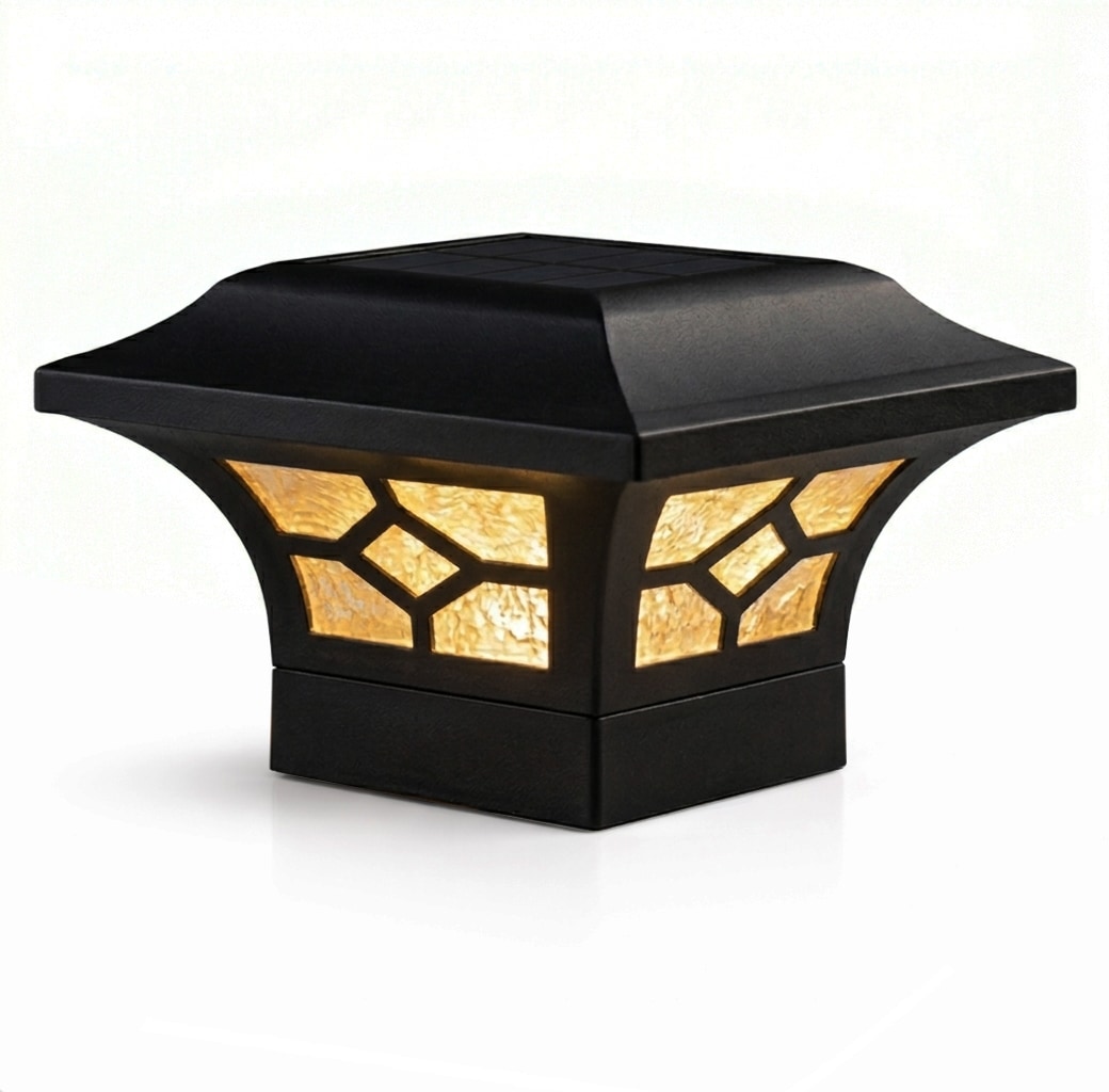 Classy Caps Solar 3-in x 3-in Black LED Outdoor Post cap light