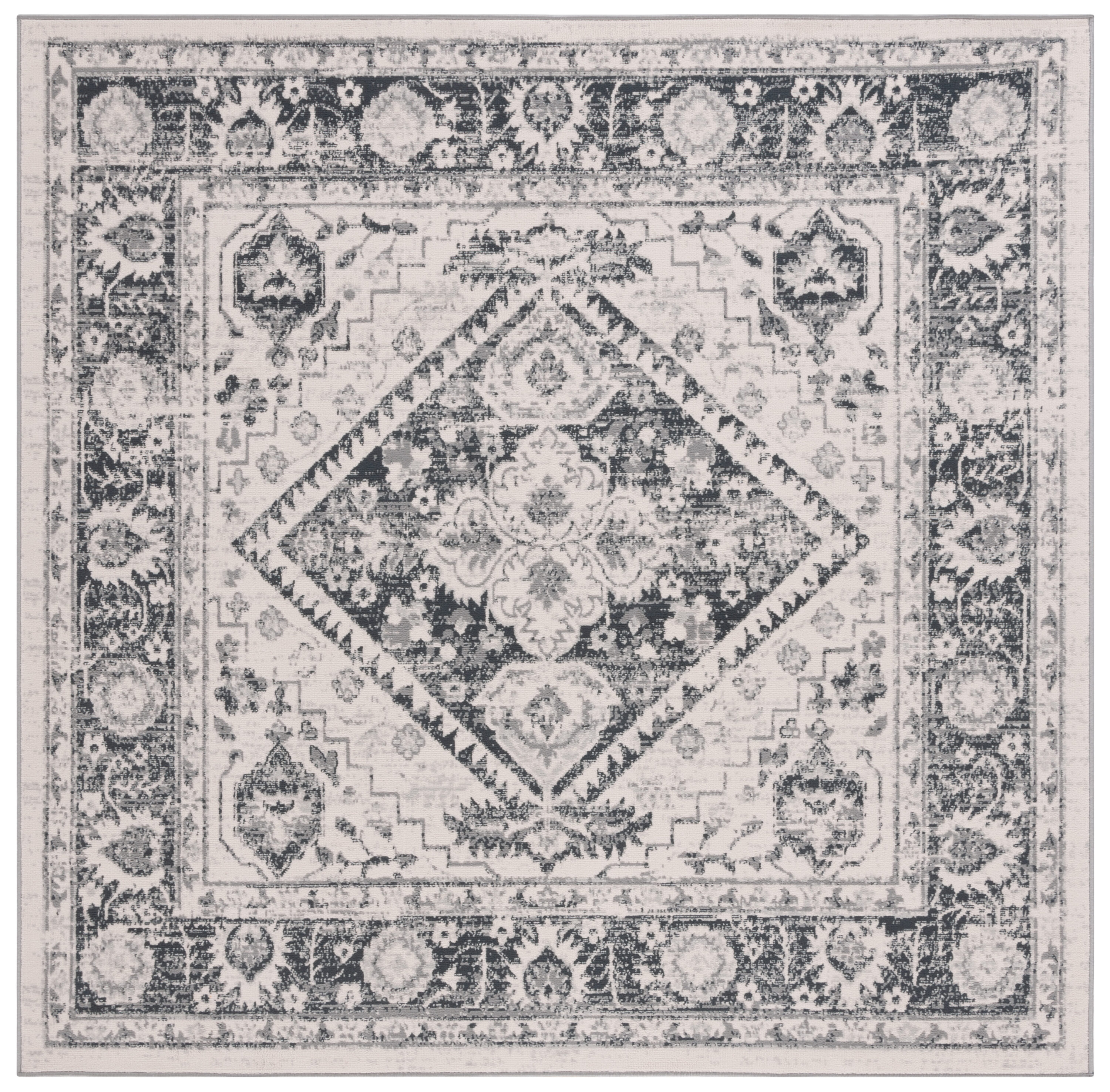 Odyssey 854A Ivory/Grey 7 X 7 Area Rug