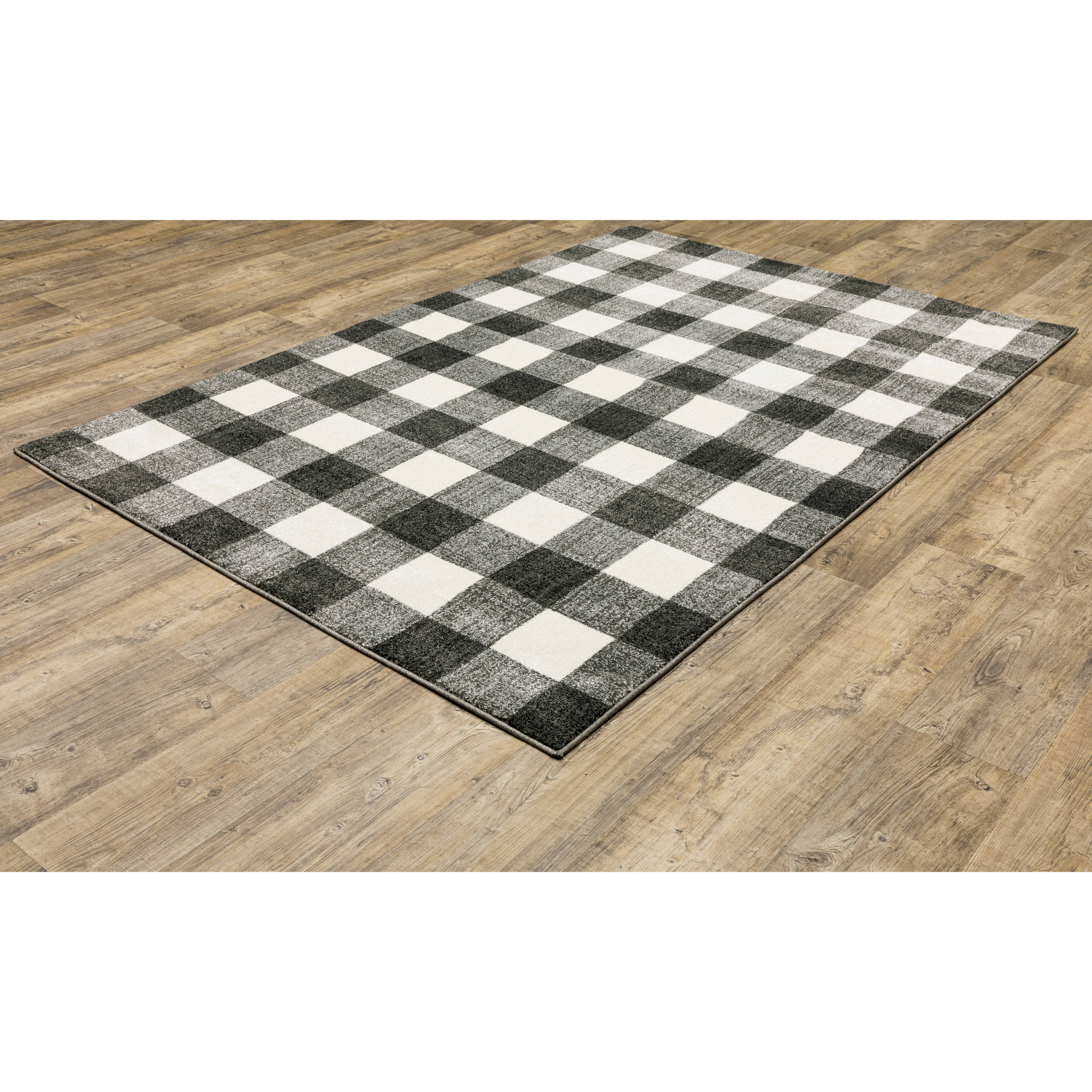 allen + roth Carved Block 8 x 11 Neutral Indoor Geometric Area Rug in the  Rugs department at