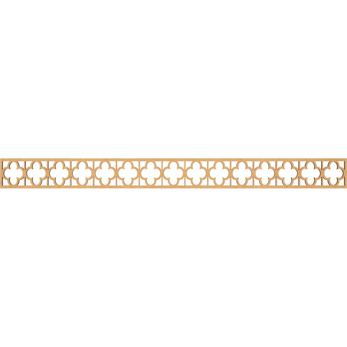 Ekena Millwork MLDA04X46WDLMF Woodall Fretwork Flat Trim 4-in x 3.87-ft Brown Unfinished 2157650 Pierced Wall Panel Moulding