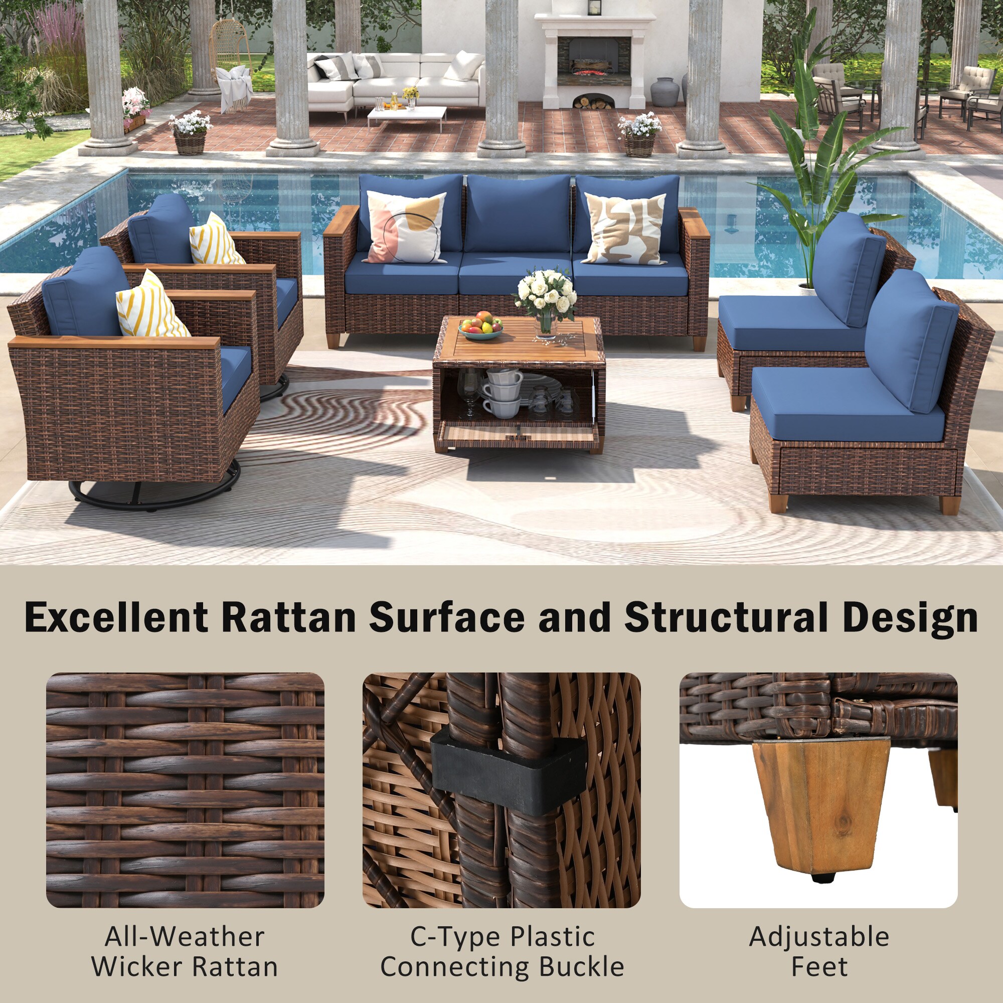 SINOFURN SYB260079BL Patio-Sofas-Daybeds - View #18