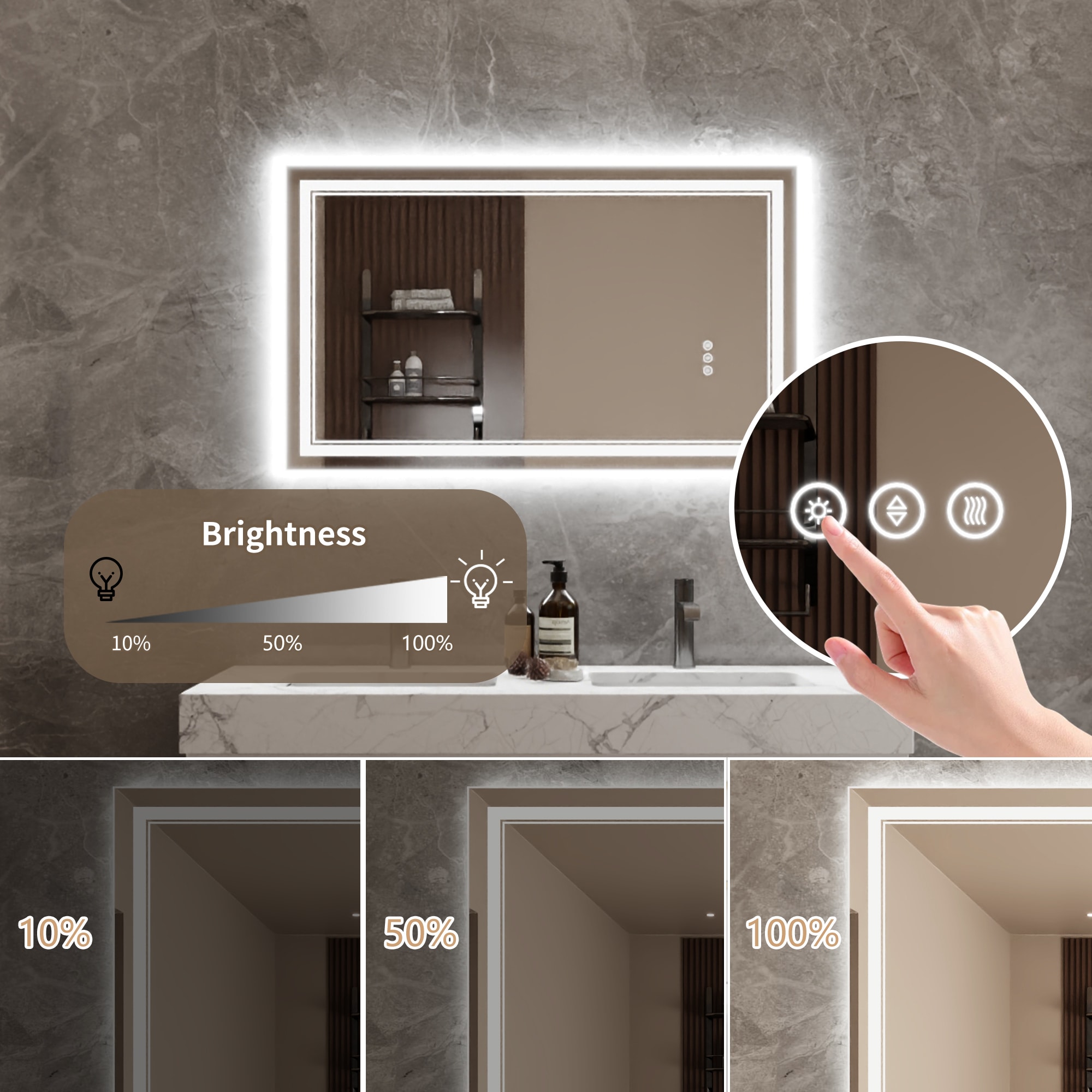 Bayfeve BFXB-2S2440-MIR Framed-Bath-Mirrors - View #10