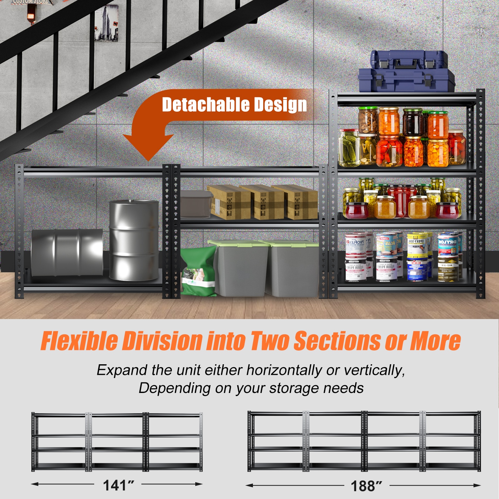 Esazn I1600052-BK-MLYU Free-Standing-Shelving - View #6