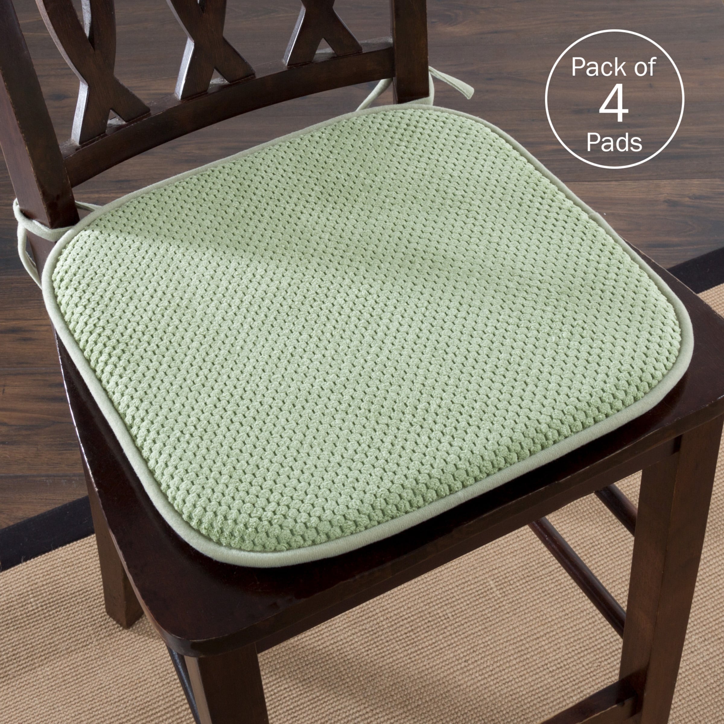 Lavish Home 15.5-Inches x 15.5-Inches Foam Square Padded swivel seat cushion #SH-BUND127